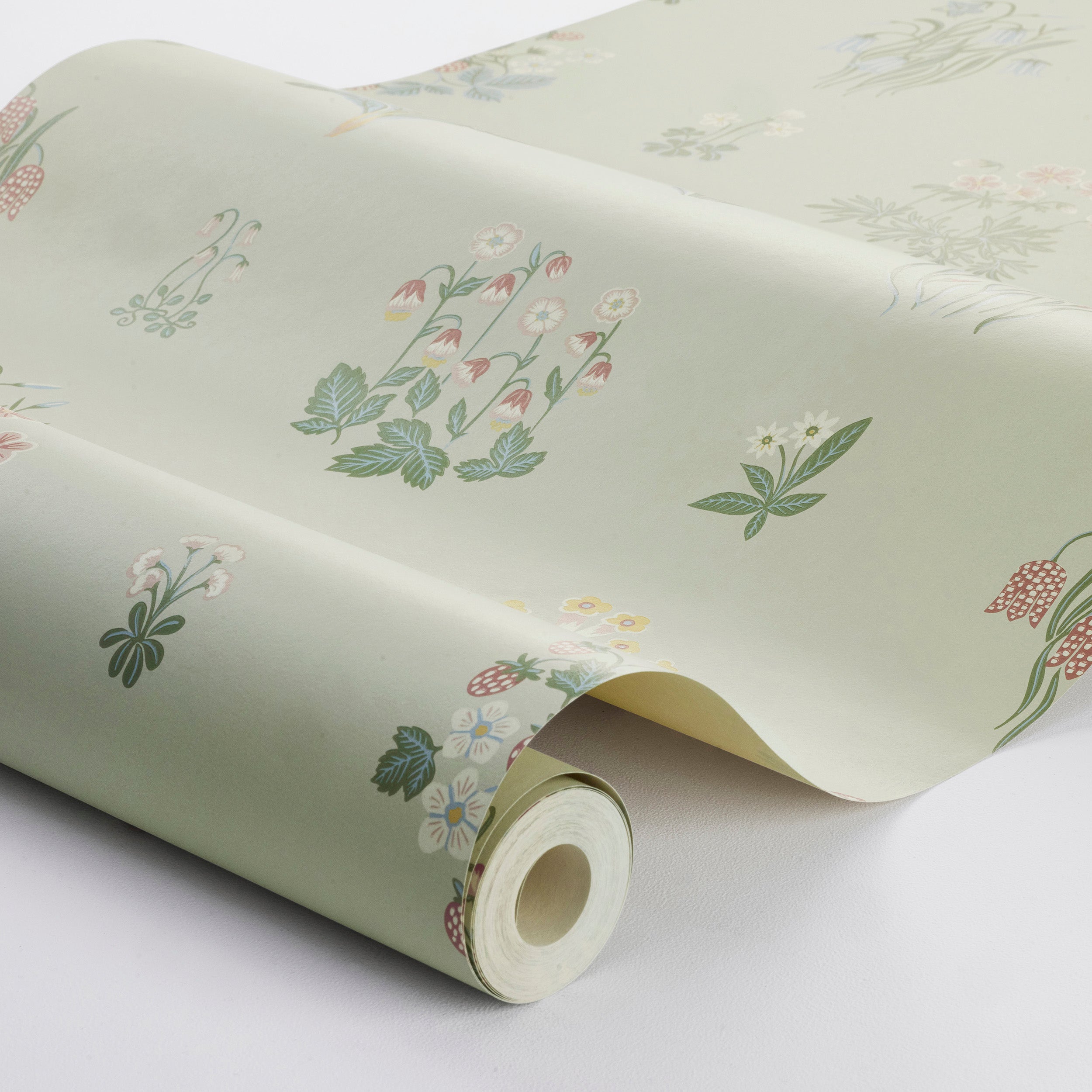 Ängsflora Wallpaper in sage color - pattern number 6950 - by Schumacher in the Borastapeter collection