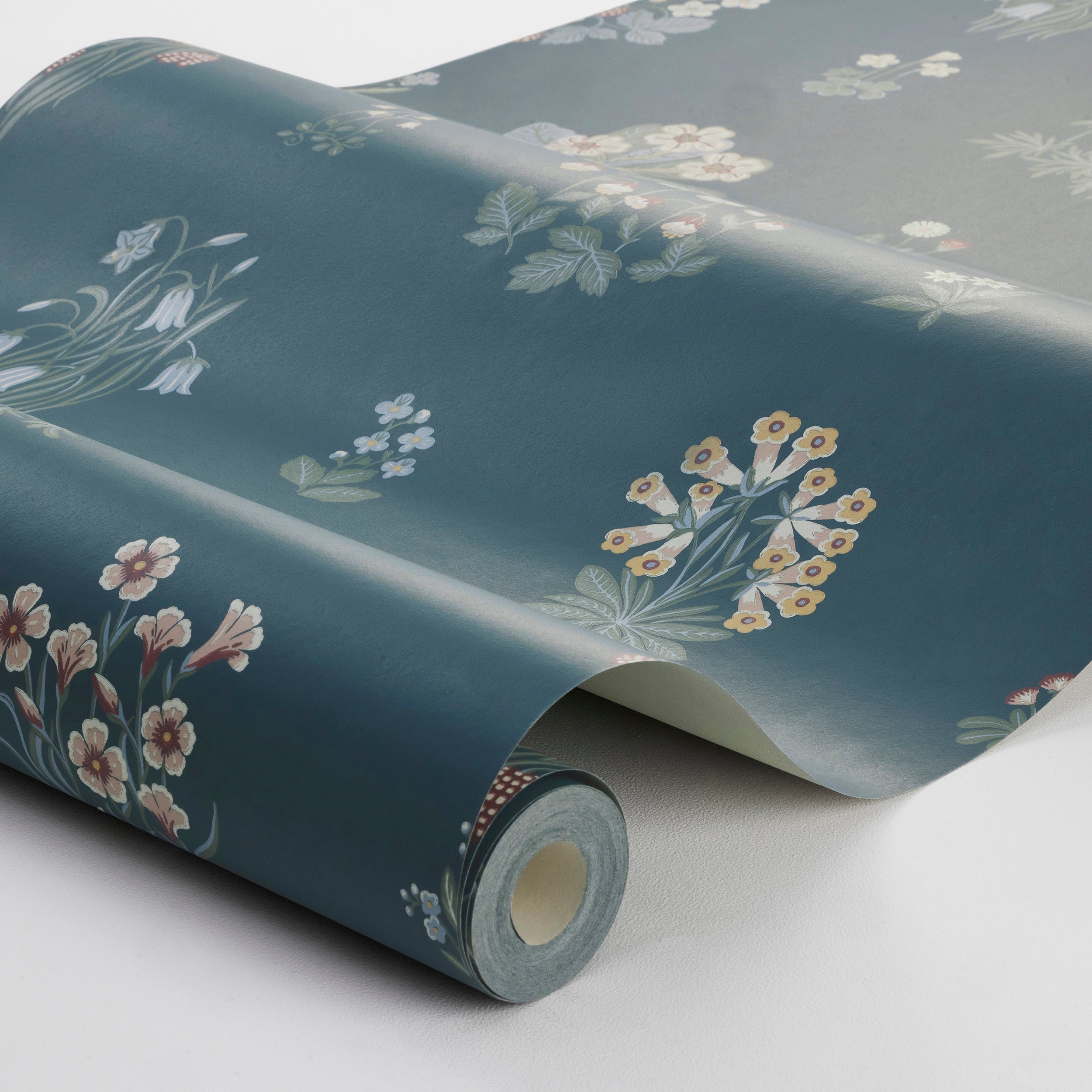 Ängsflora Wallpaper in spruce color - pattern number 6952 - by Schumacher in the Borastapeter collection