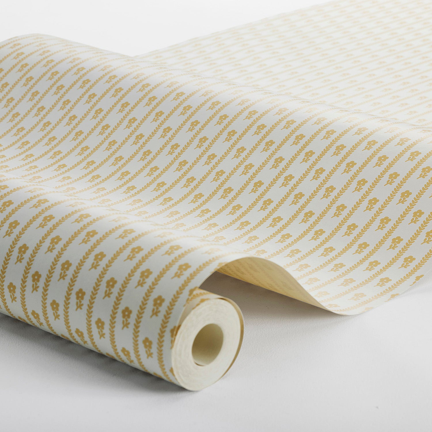 Lilla Lyckan Wallpaper in mustard color - pattern number 6953 - by Schumacher in the Borastapeter collection