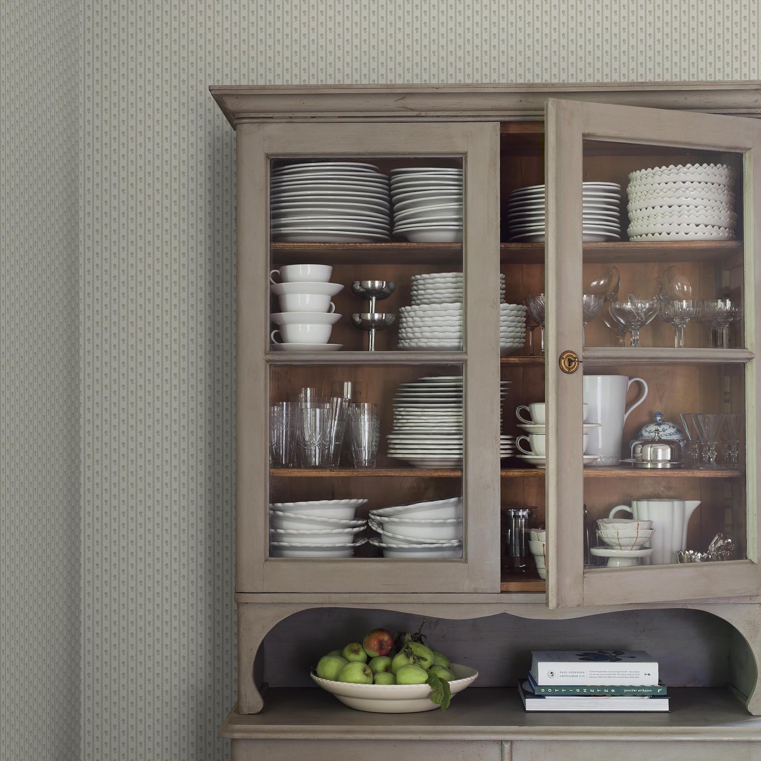Lilla Lyckan Wallpaper in sage color - pattern number 6954 - by Schumacher in the Borastapeter collection