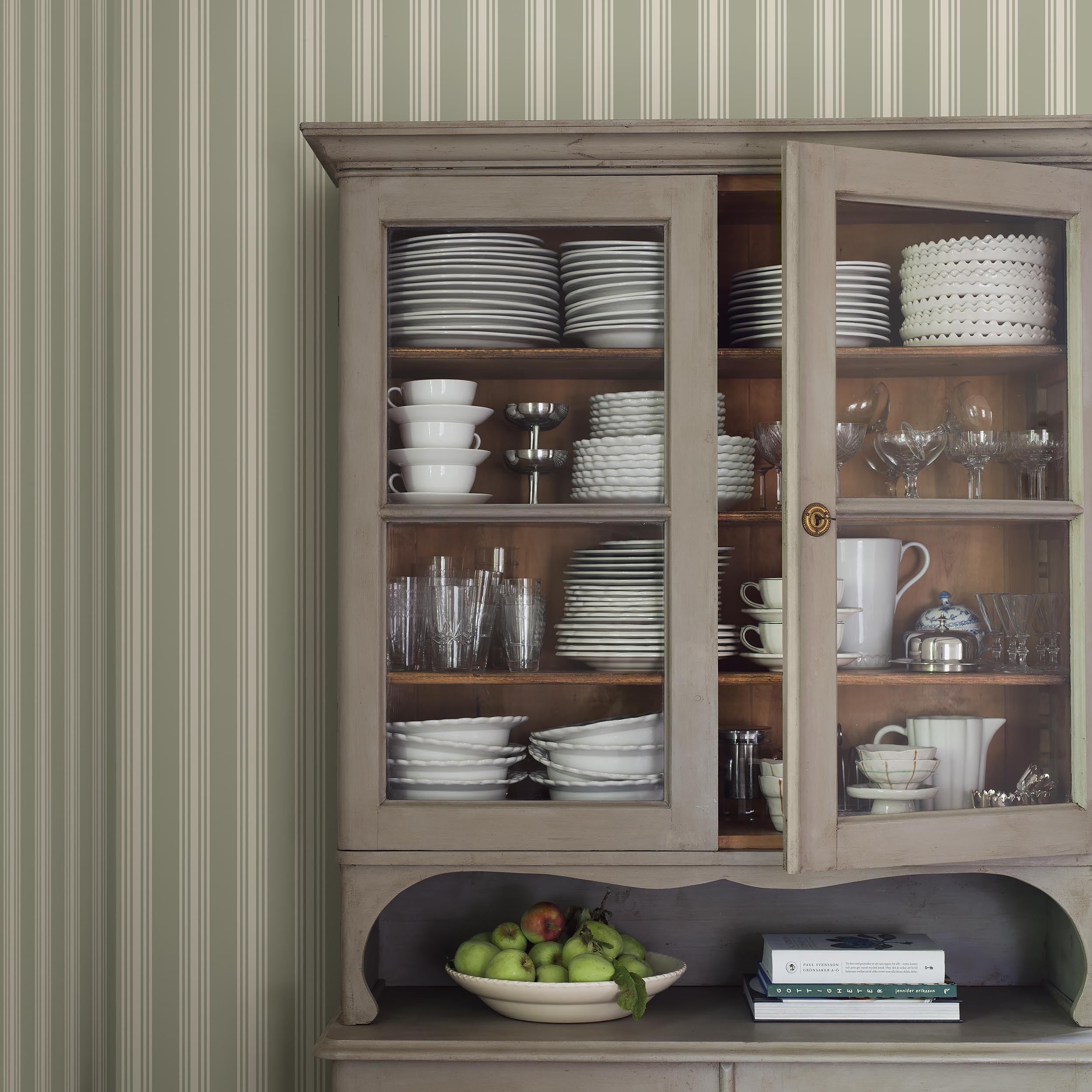 Gunnebo Wallpaper in sage color - pattern number 6959 - by Schumacher in the Borastapeter collection