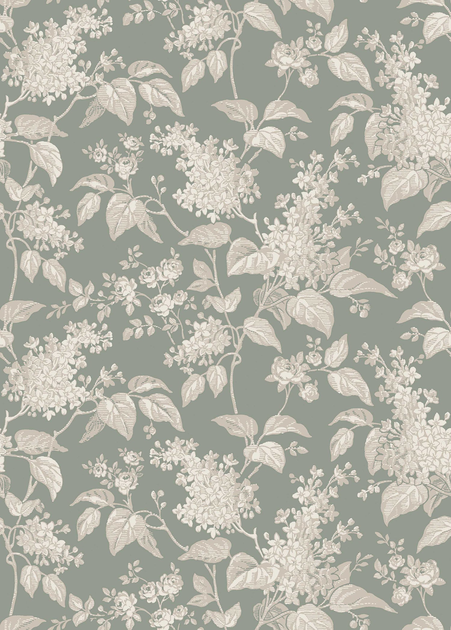 Syren Wallpaper in olive color - pattern number 6963 - by Schumacher in the Borastapeter collection