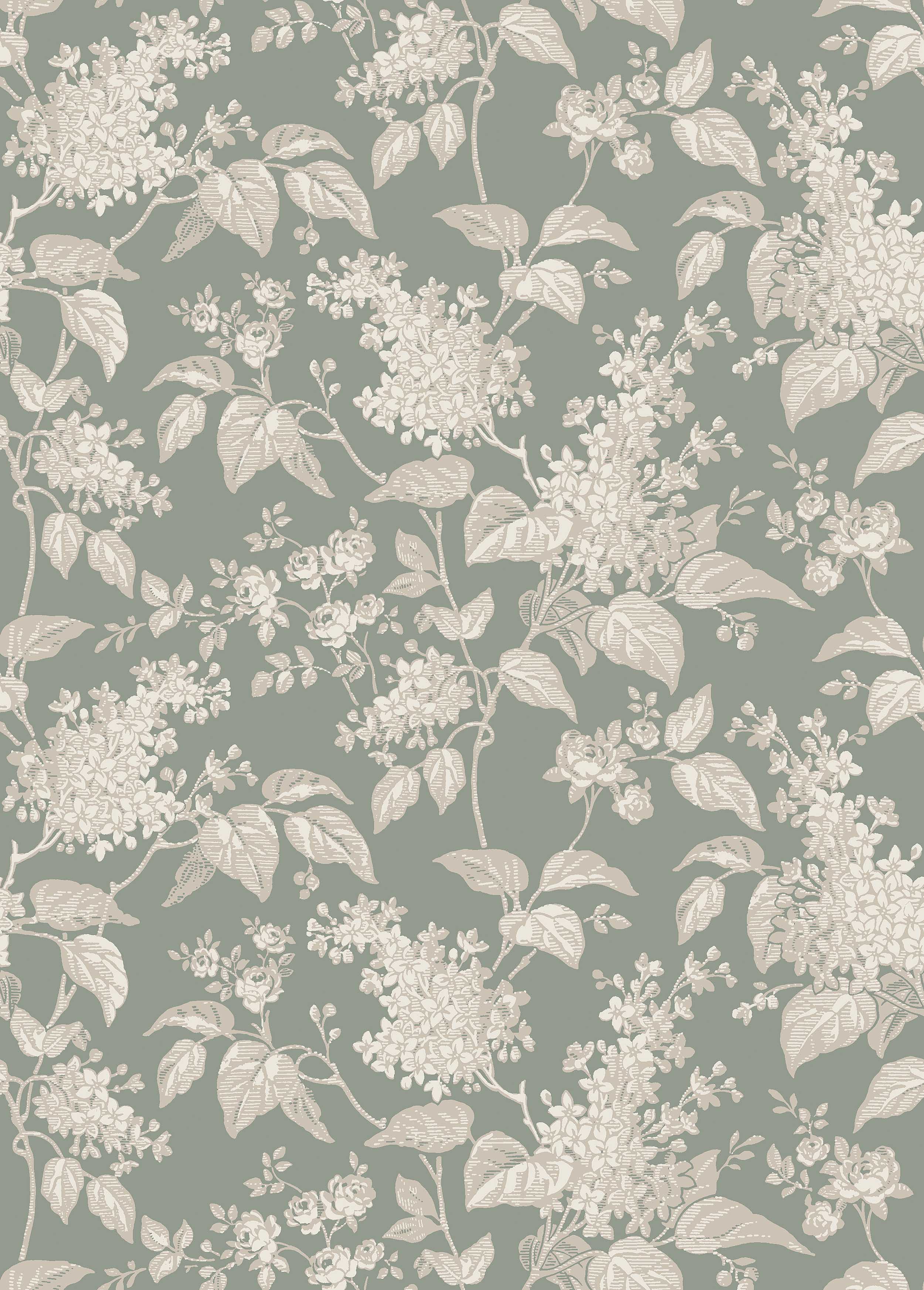 Syren Wallpaper in olive color - pattern number 6963 - by Schumacher in the Borastapeter collection