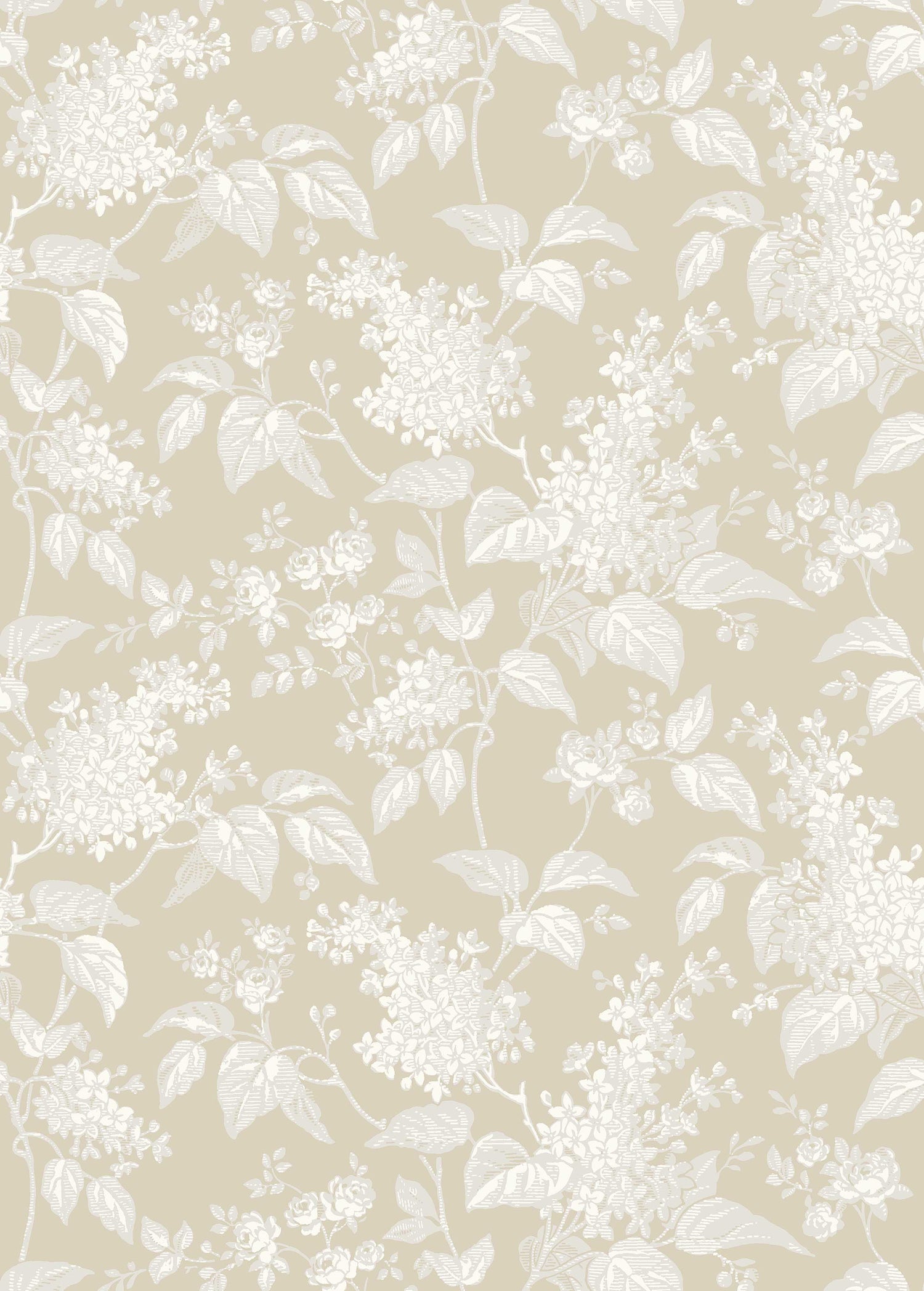 Syren Wallpaper in natural color - pattern number 6964 - by Schumacher in the Borastapeter collection