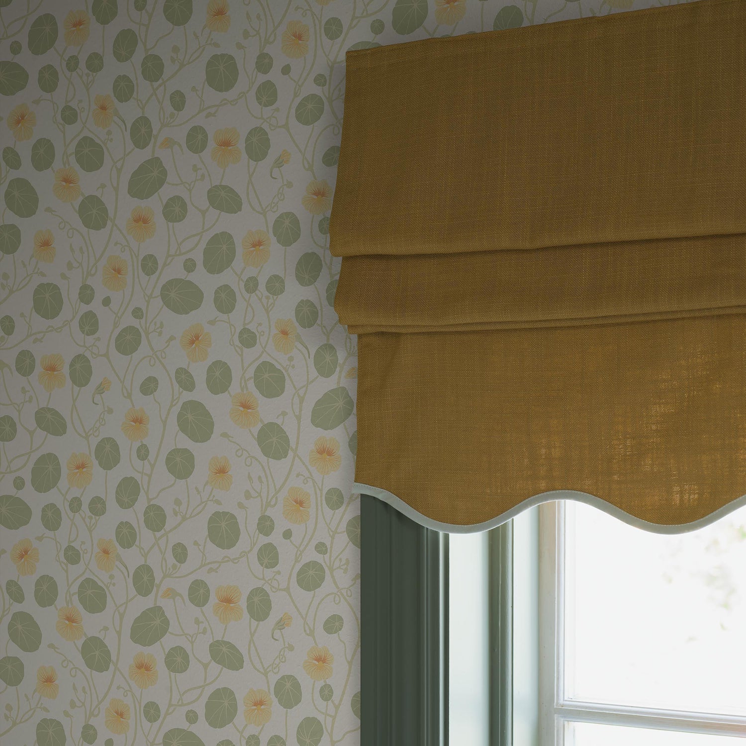 Krasse Wallpaper in yellow color - pattern number 6975 - by Schumacher in the Borastapeter collection