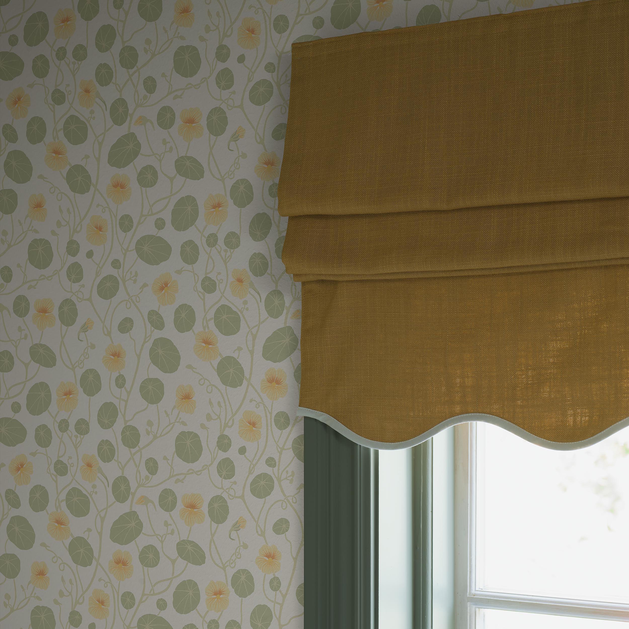 Krasse Wallpaper in yellow color - pattern number 6975 - by Schumacher in the Borastapeter collection