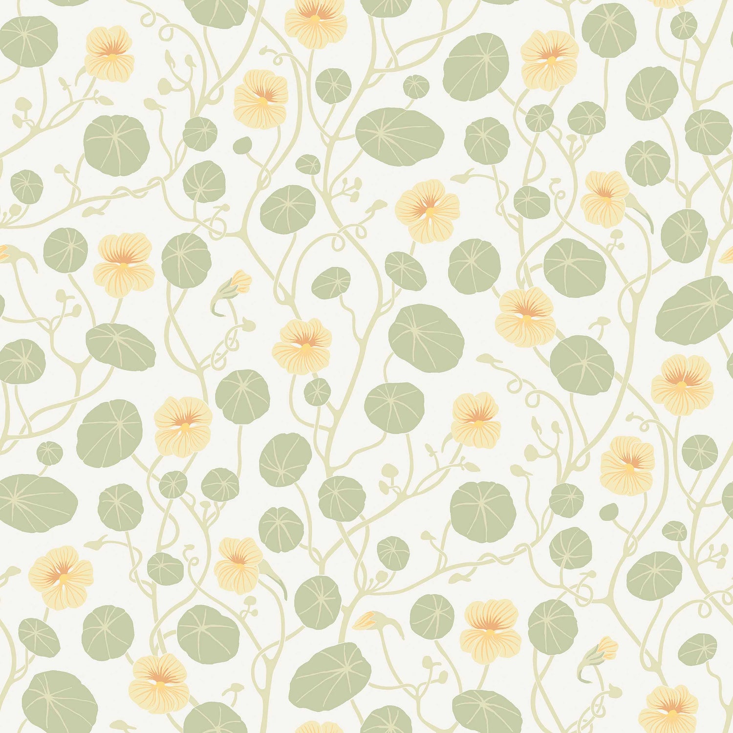 Krasse Wallpaper in yellow color - pattern number 6975 - by Schumacher in the Borastapeter collection