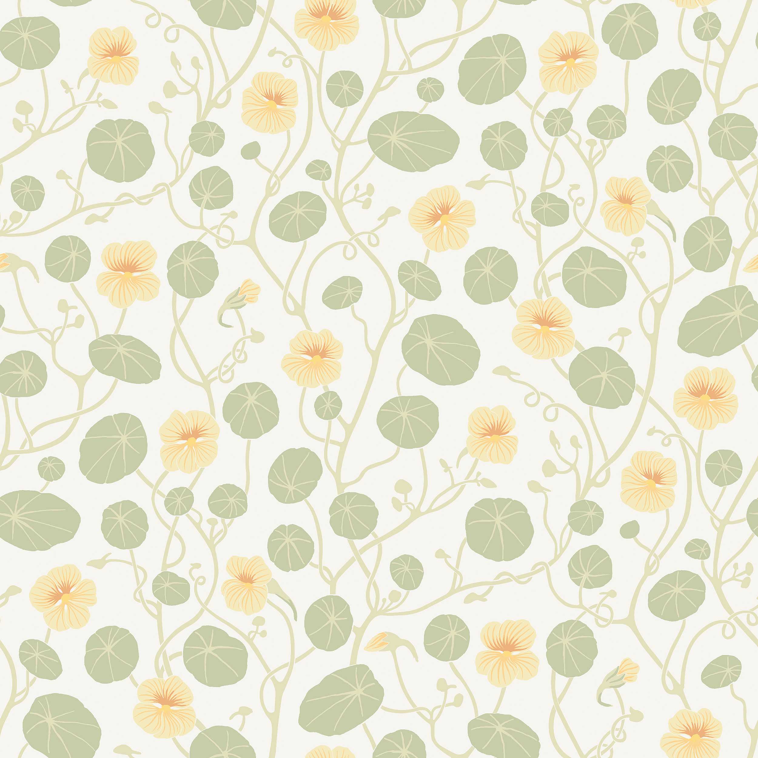 Krasse Wallpaper in yellow color - pattern number 6975 - by Schumacher in the Borastapeter collection