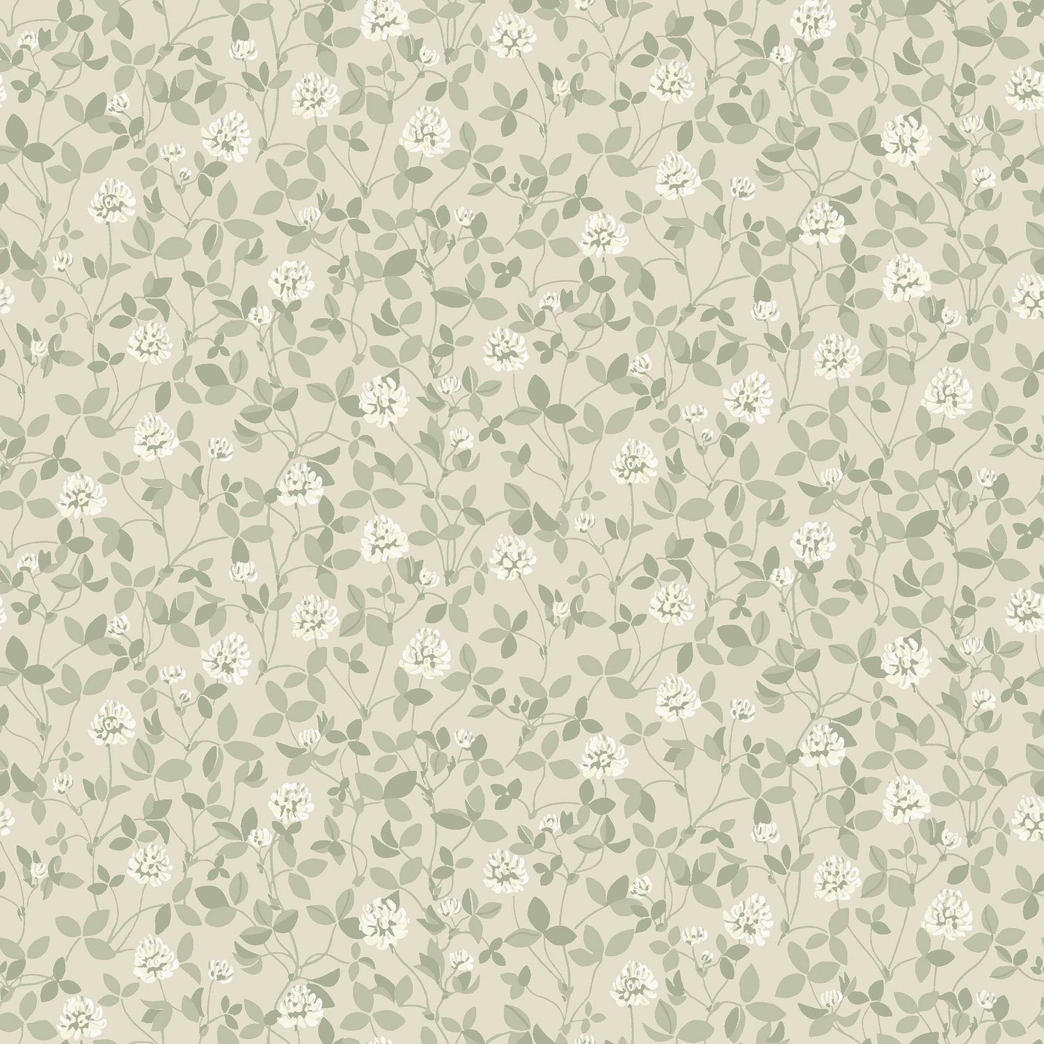Klöver Wallpaper in sage color - pattern number 6977 - by Schumacher in the Borastapeter collection