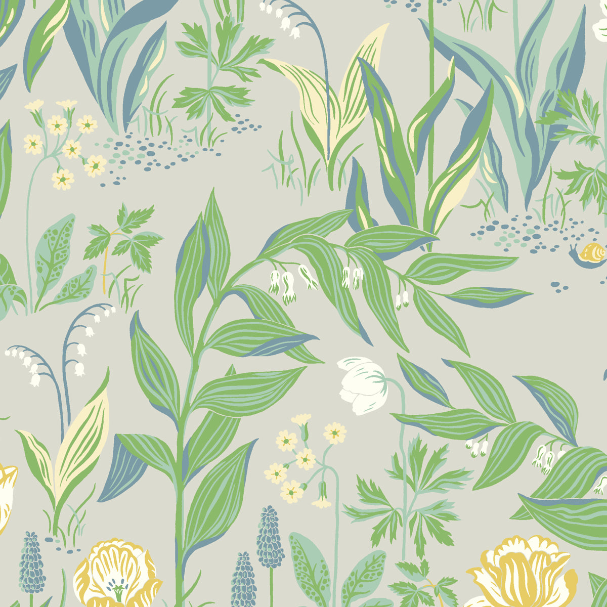 Spring Garden wallpaper in leaf multi color - pattern number 7220 - by Schumacher in the Borastapeter collection