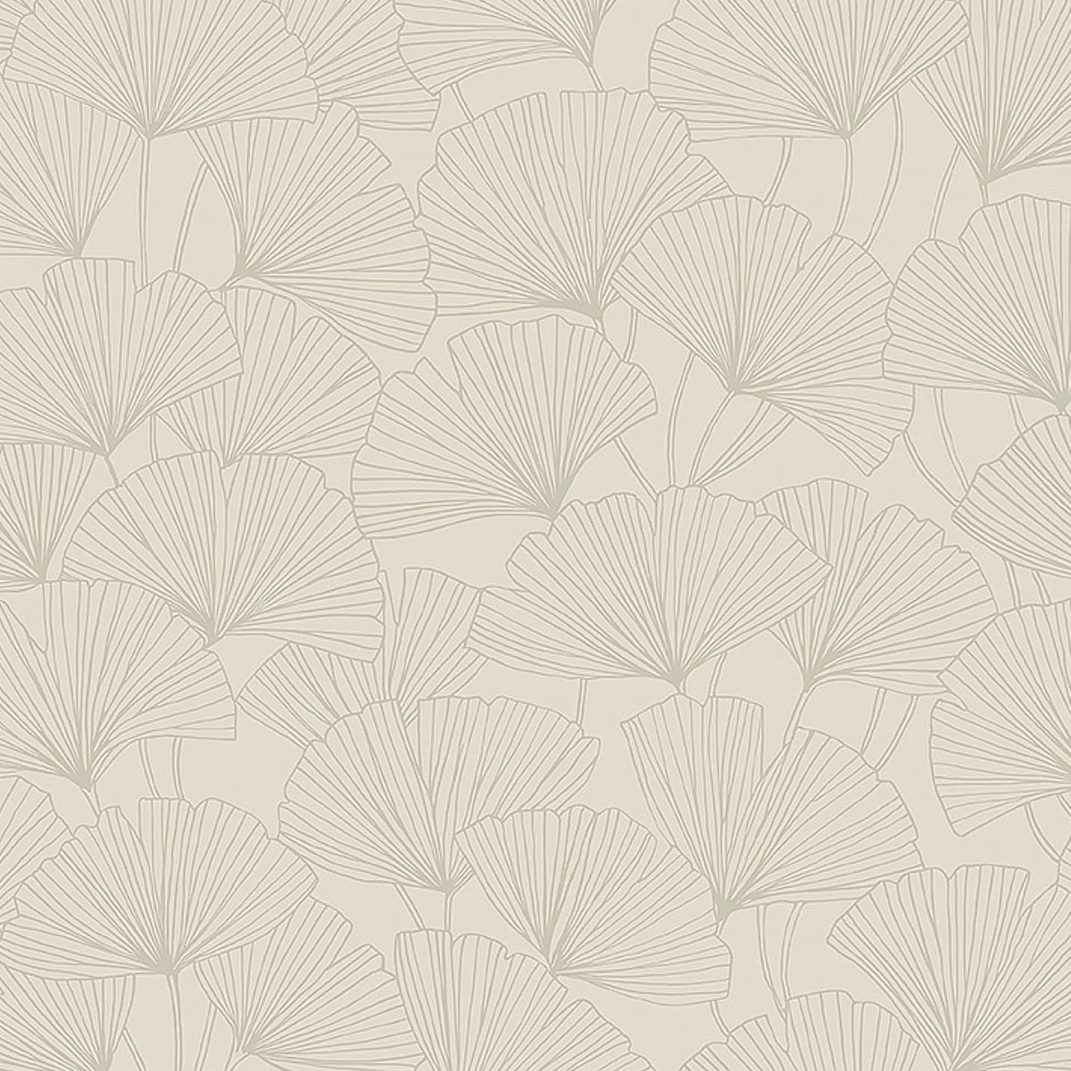 Ginkgo wallpaper in stone color - pattern number 7267 - by Schumacher in the Borastapeter collection