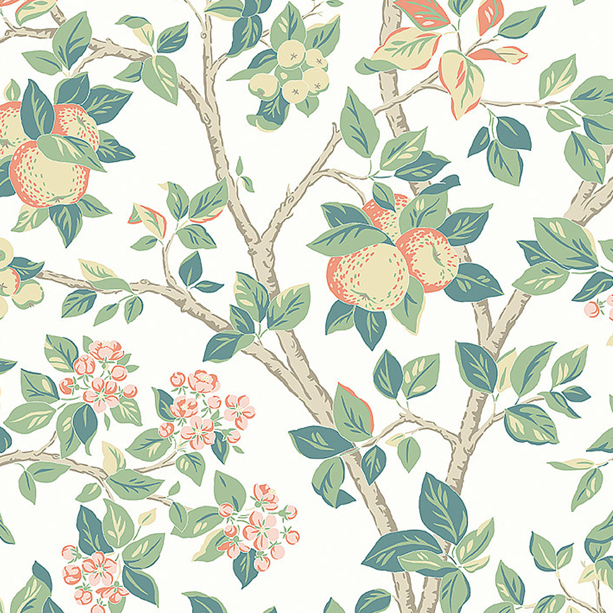 Ingrid Marie wallpaper in ivory color - pattern number 7650 - by Schumacher in the Borastapeter collection