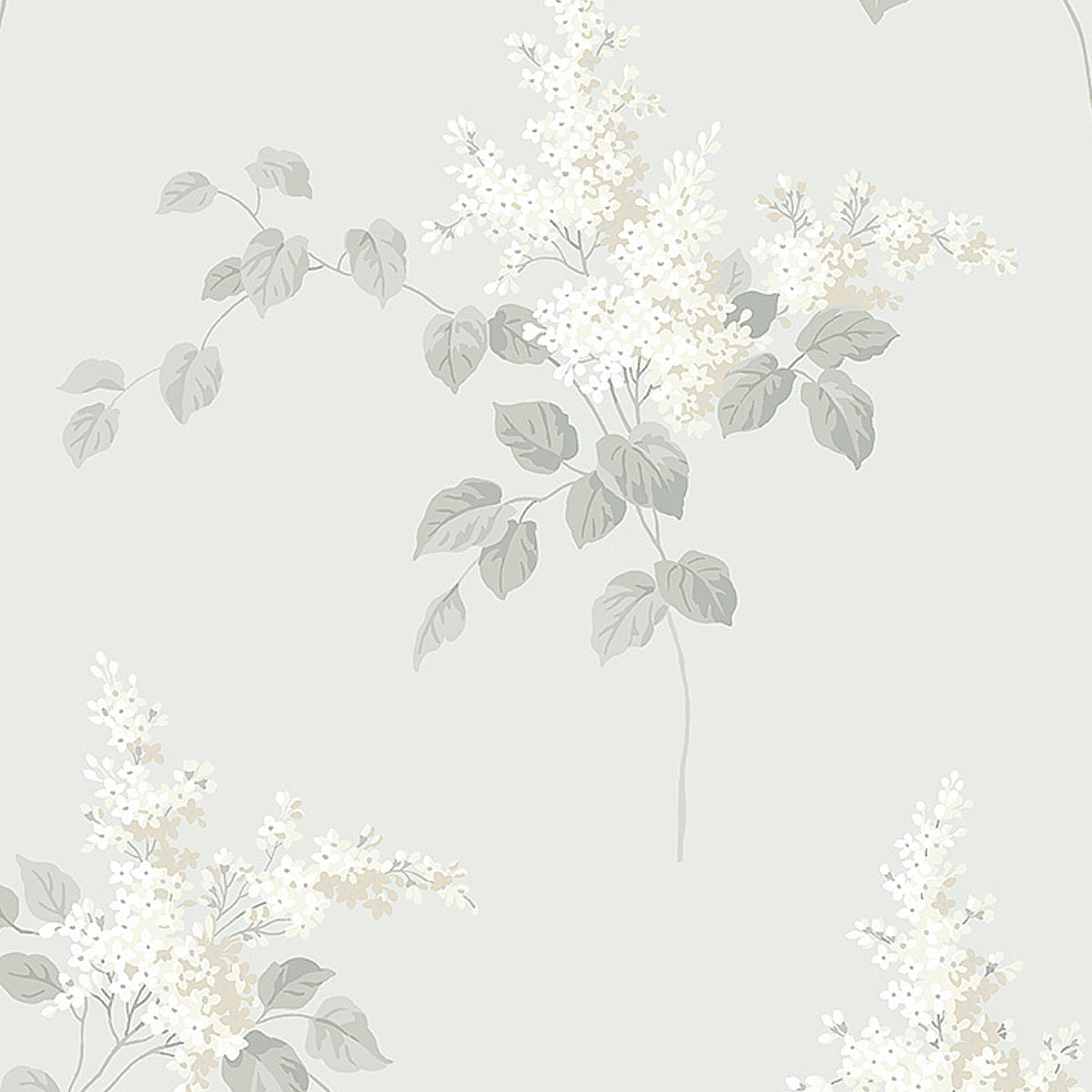 Lilacs wallpaper in grey color - pattern number 7669 - by Schumacher in the Borastapeter collection