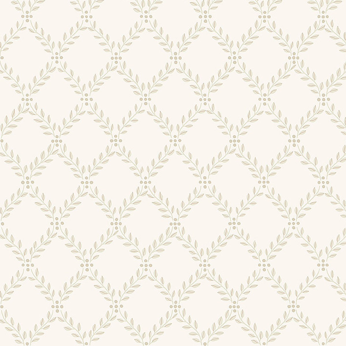 Trellis Leaves wallpaper in natural color - pattern number 7673 - by Schumacher in the Borastapeter collection