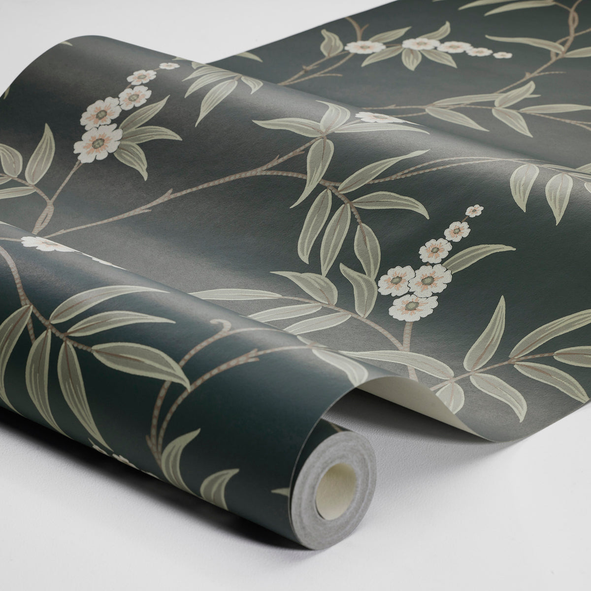 Floral Tree Wallpaper in spruce color - pattern number 7765 - by Schumacher in the Borastapeter collection