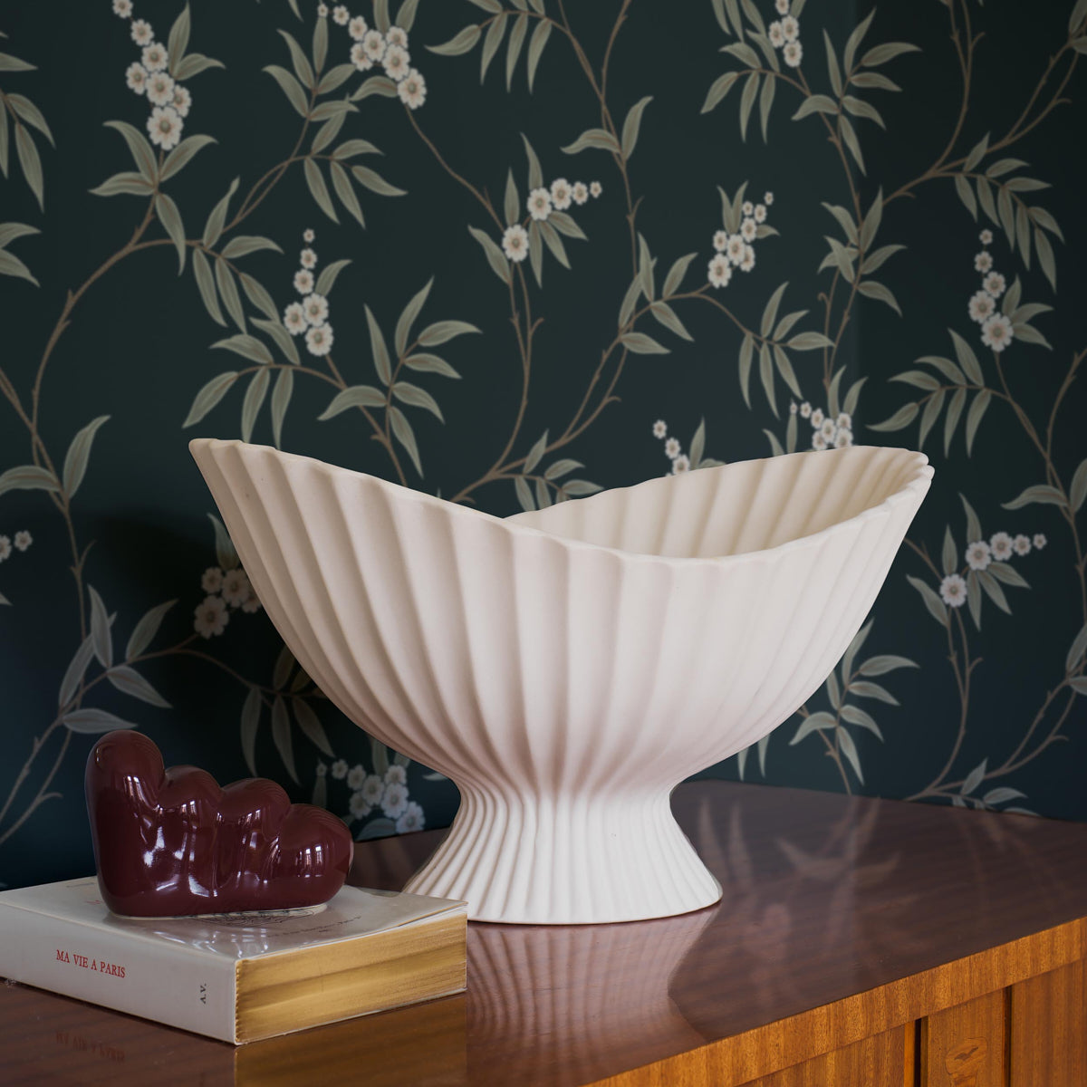 Floral Tree Wallpaper in spruce color - pattern number 7765 - by Schumacher in the Borastapeter collection