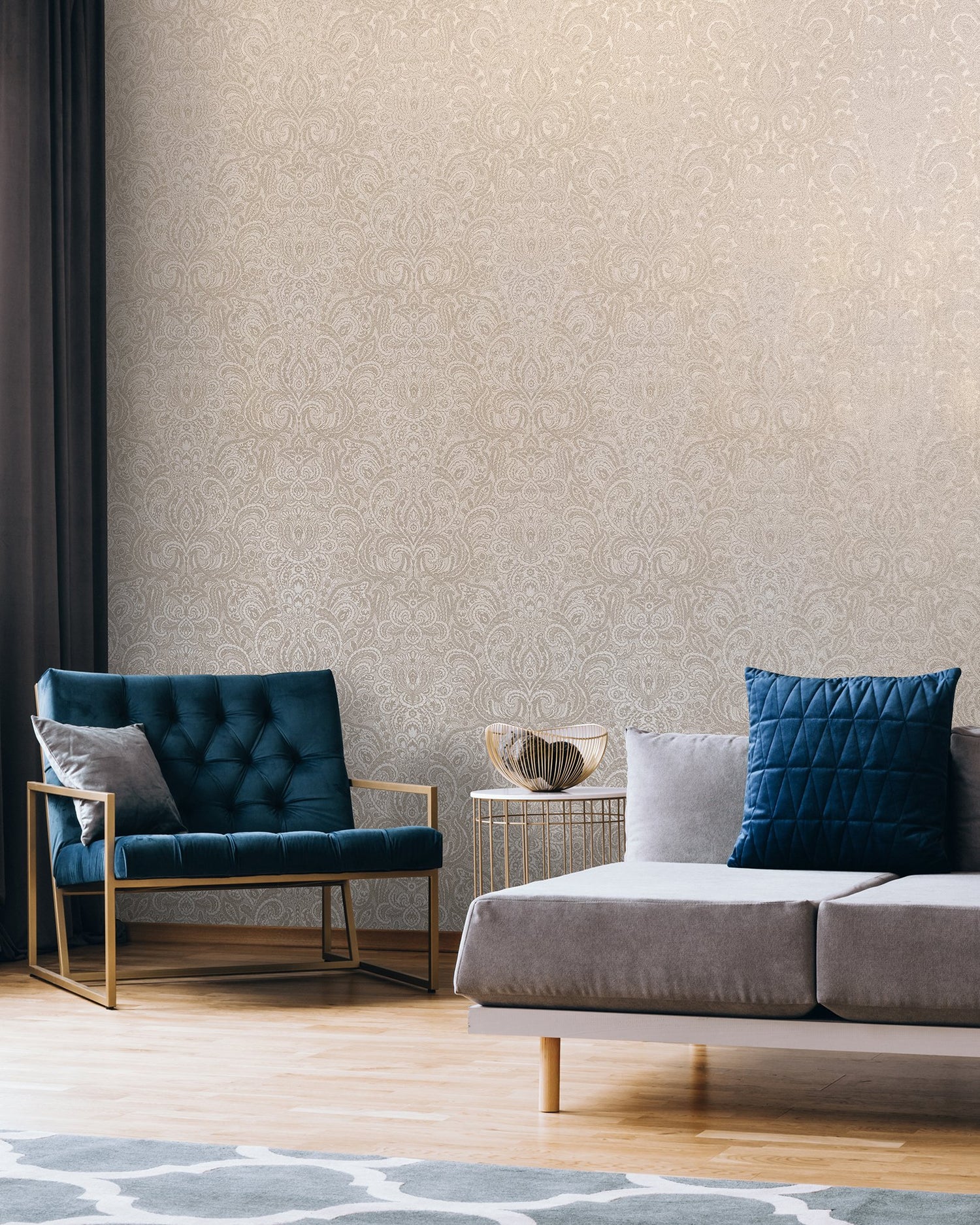 Aphrodite wallpaper in beige color - pattern number 81197 - by Galerie in the Adonea collection