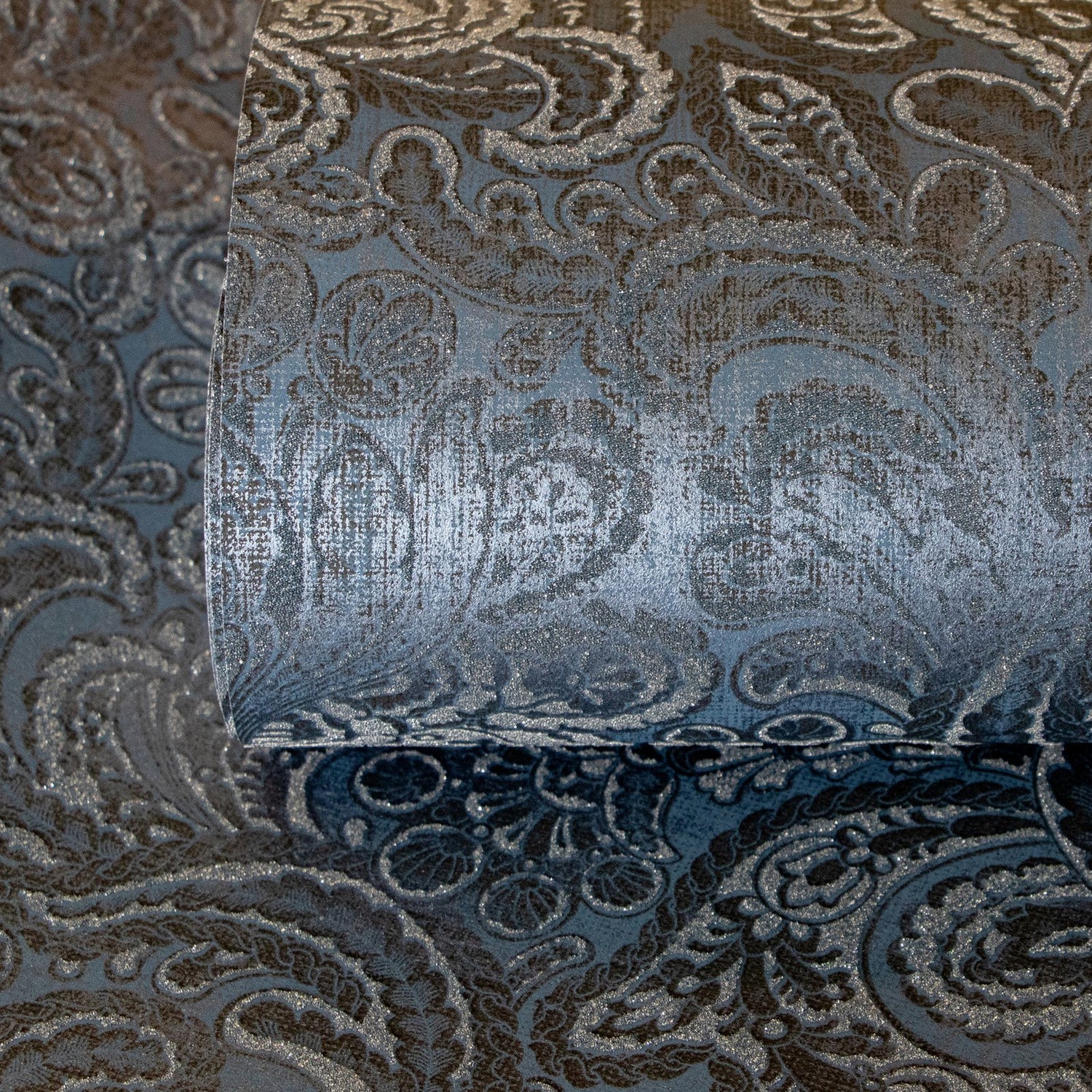 Aphrodite wallpaper in blue color - pattern number 81198 - by Galerie in the Adonea collection