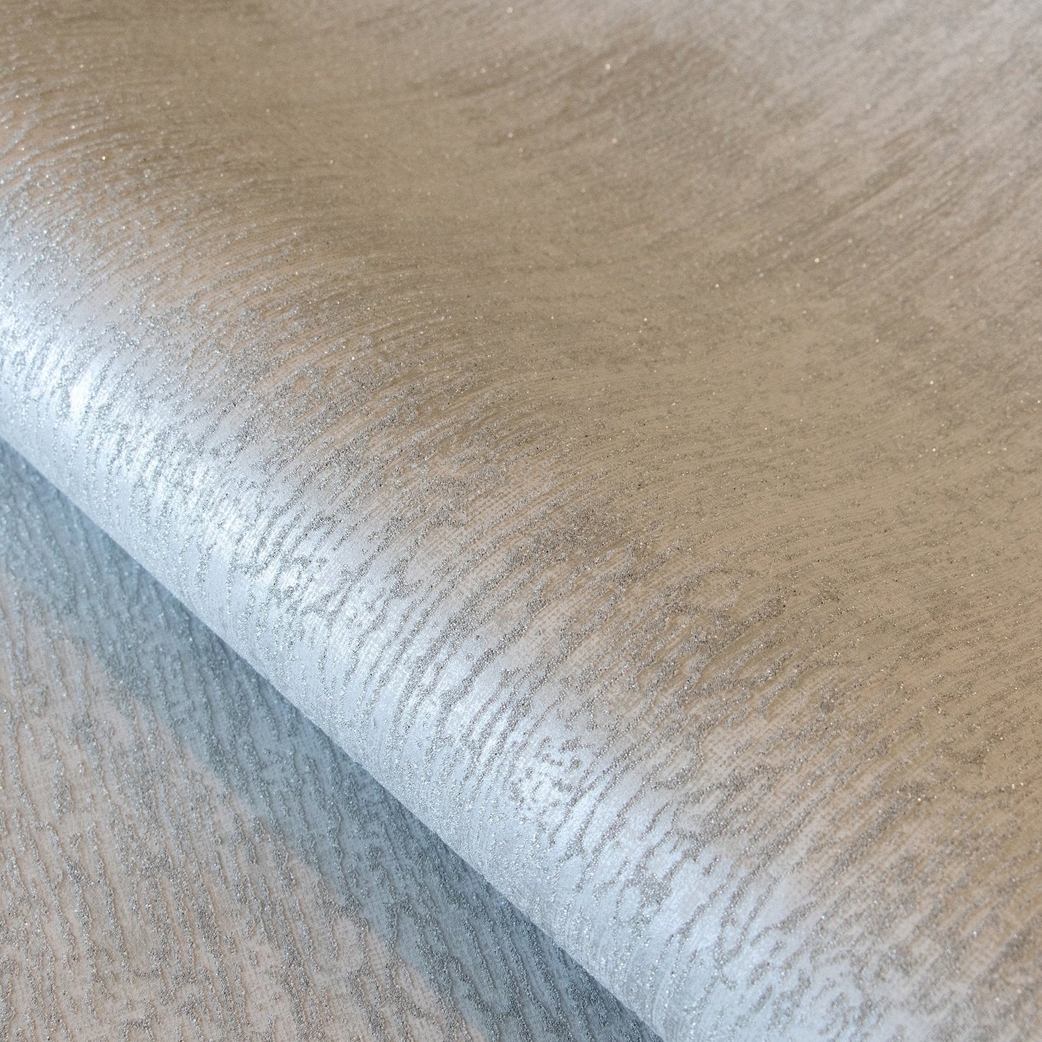 Neptun Fossil Grey wallpaper in silver grey color - pattern number GH81208-23 - by Galerie in the Universe collection