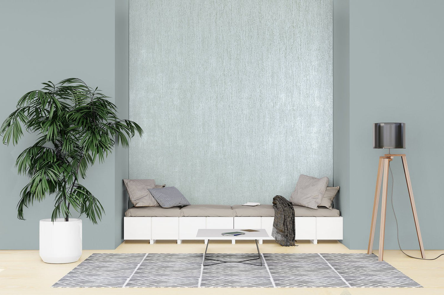 Neptun Stone Blue wallpaper in blue color - pattern number GH81209-23 - by Galerie in the Universe collection