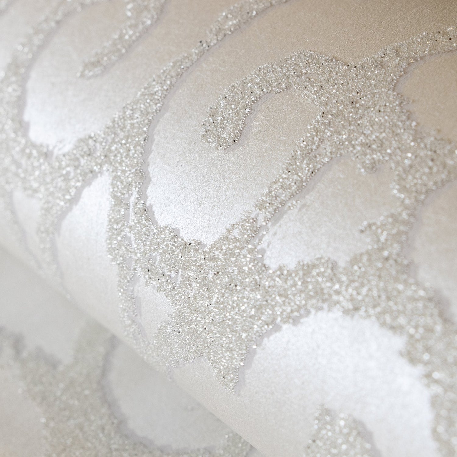 Pluto Pearl White wallpaper in white color - pattern number GH81212-23 - by Galerie in the Universe collection