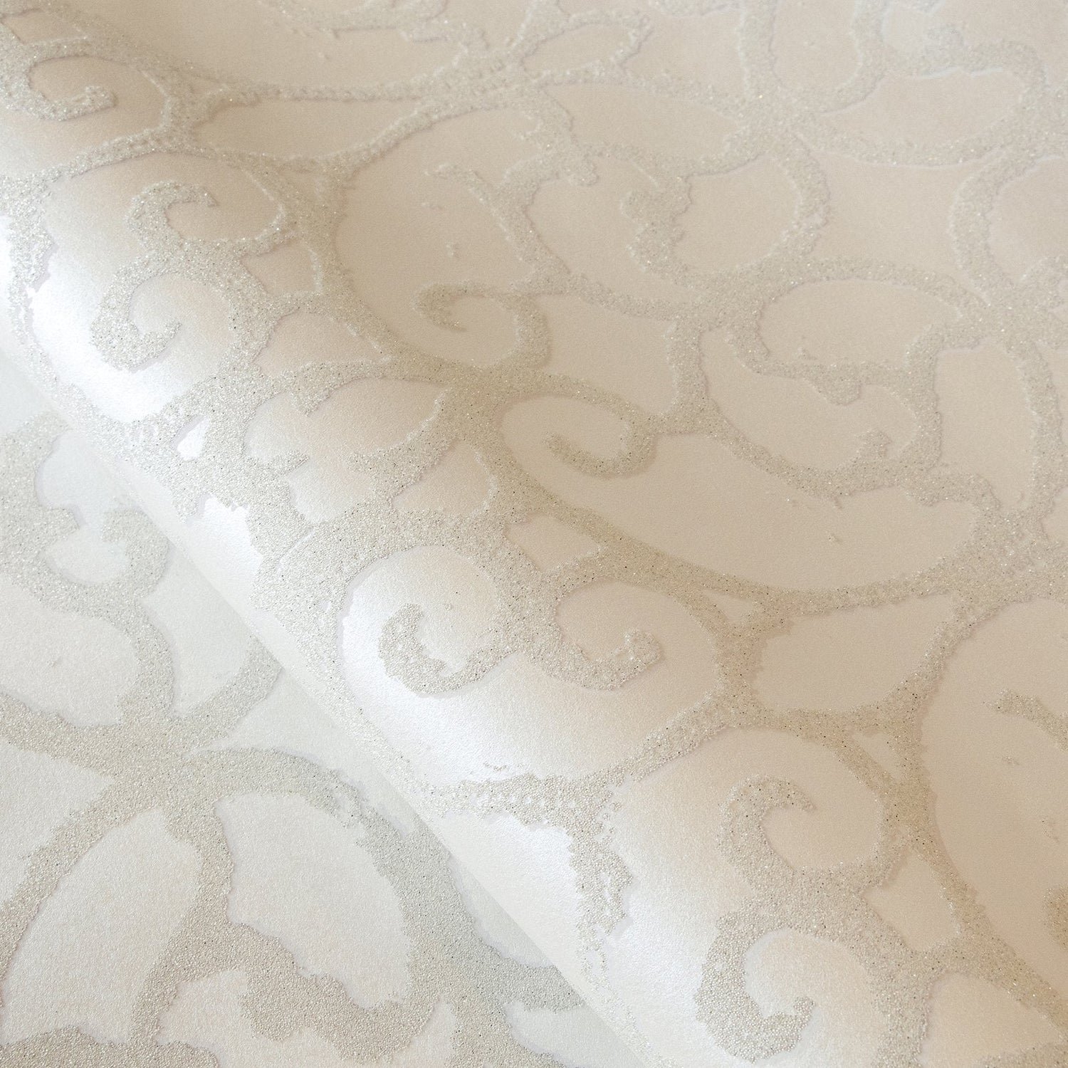Pluto Pearl White wallpaper in white color - pattern number GH81212-23 - by Galerie in the Universe collection