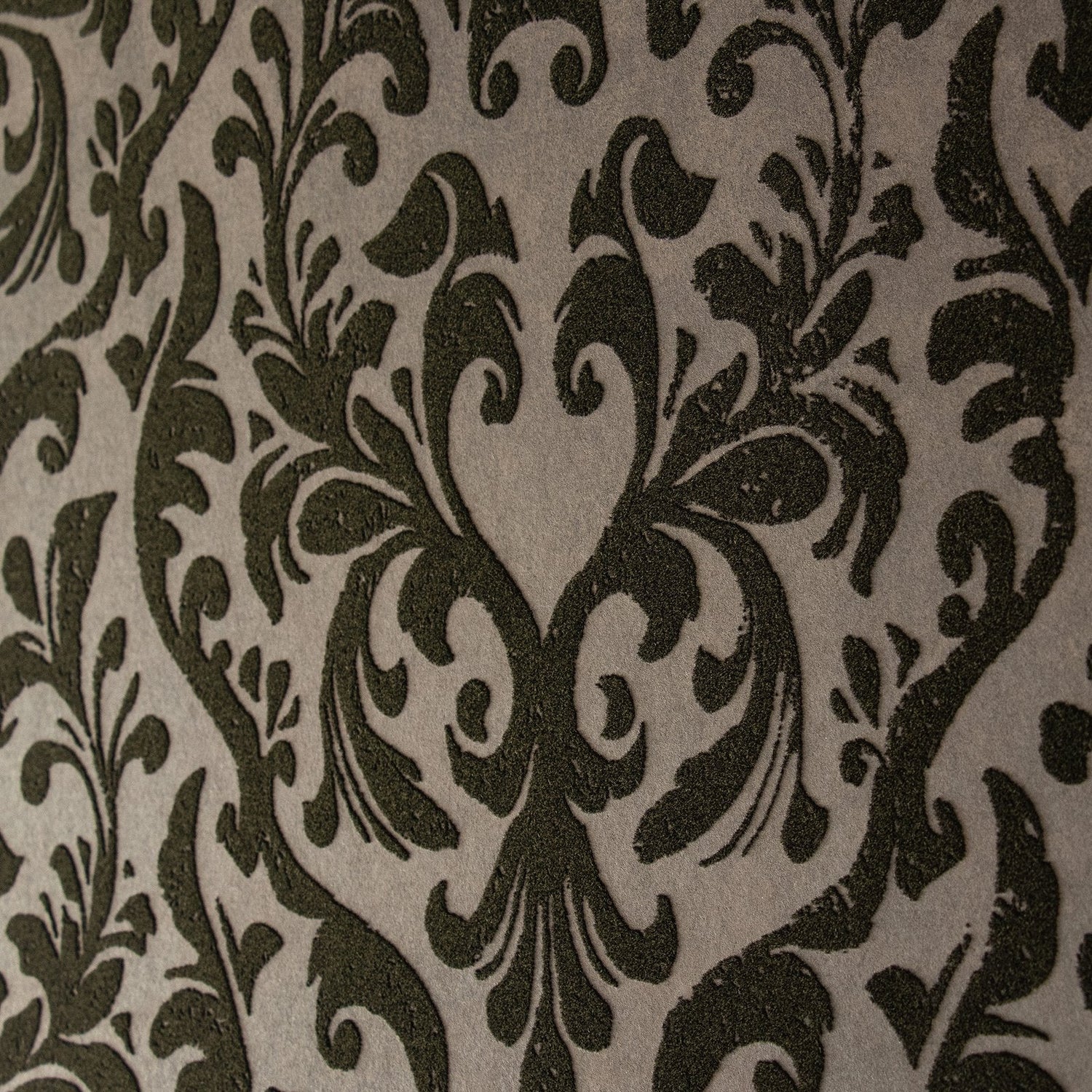 Mayfair / Loft Damask Flock wallpaper in bronze brown color - pattern number GH81253-23 - by Galerie in the Urban Classics collection