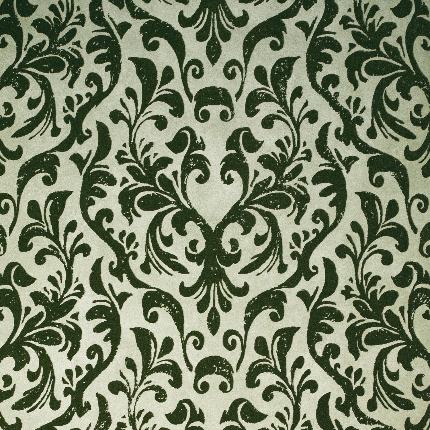 Mayfair / Loft Damask Flock wallpaper in green color - pattern number GH81254-23 - by Galerie in the Urban Classics collection