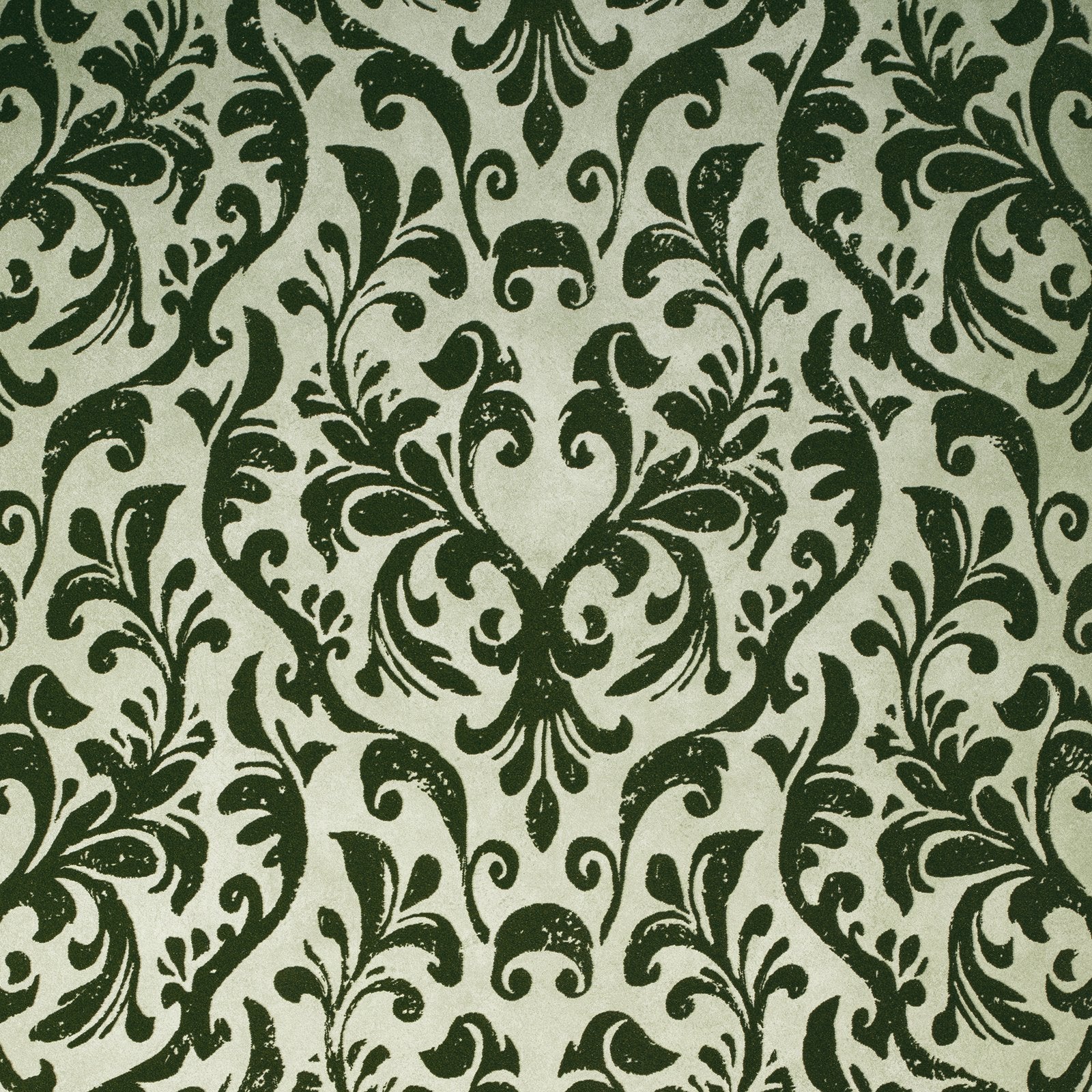 Mayfair / Loft Damask Flock wallpaper in green color - pattern number GH81254-23 - by Galerie in the Urban Classics collection