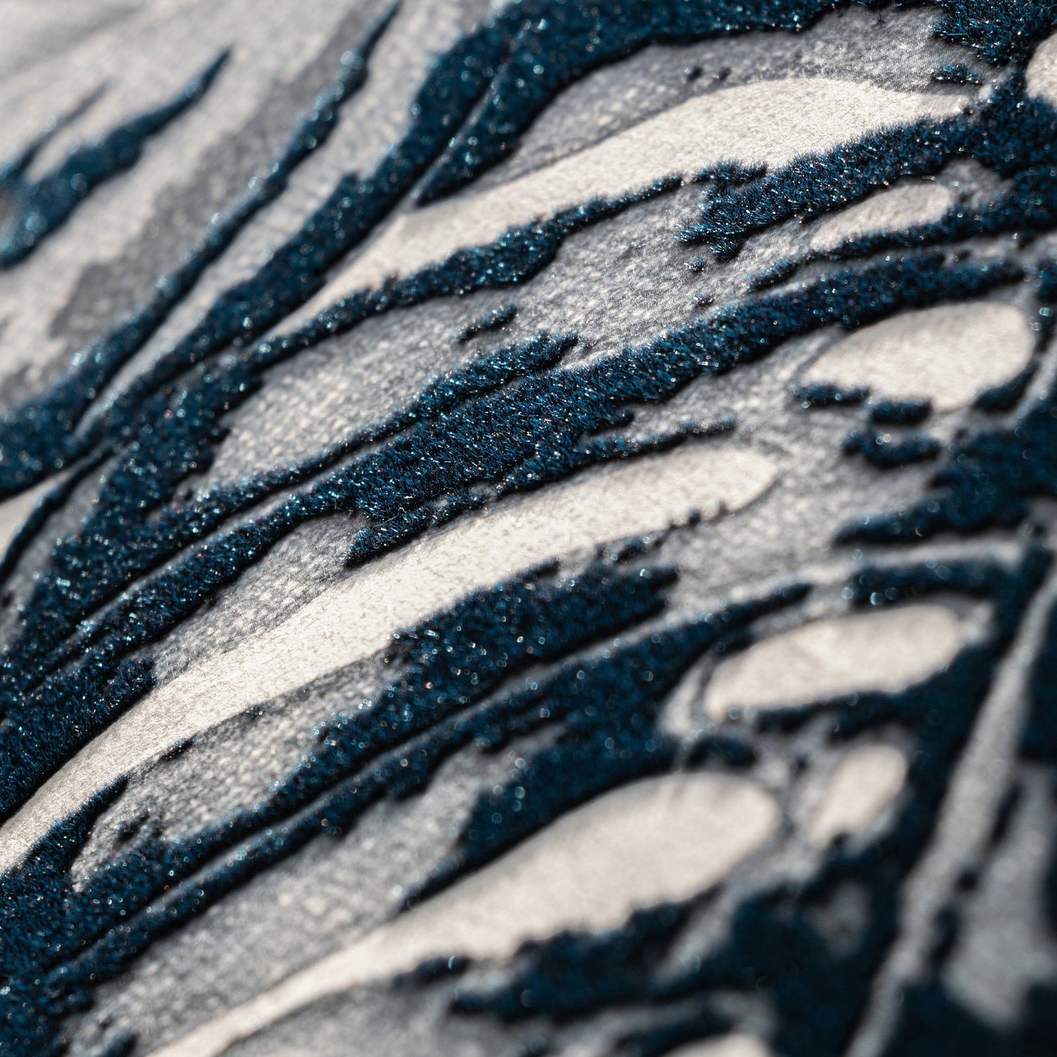 Elephant Leaf wallpaper in blue color - pattern number GH81264-23 - by Galerie in the Feel collection