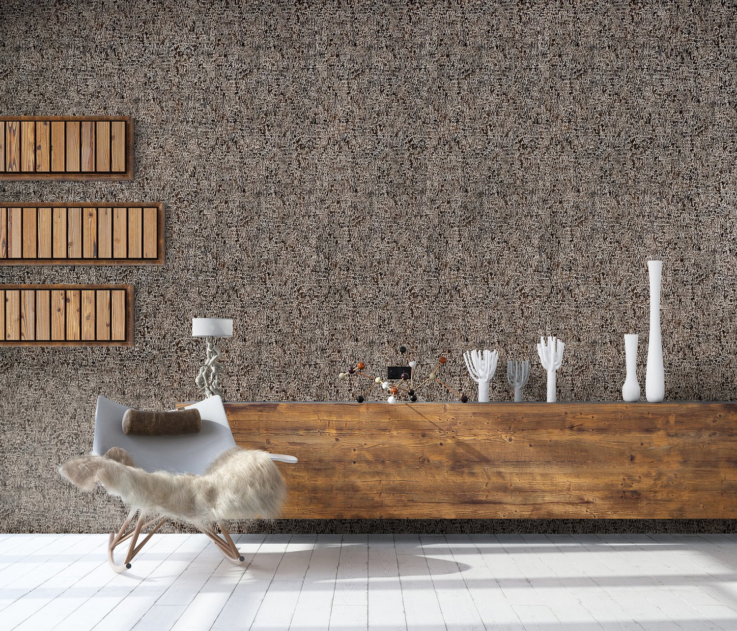 Alpine Reptile wallpaper in bronze brown color - pattern number GH81266-23 - by Galerie in the Feel collection