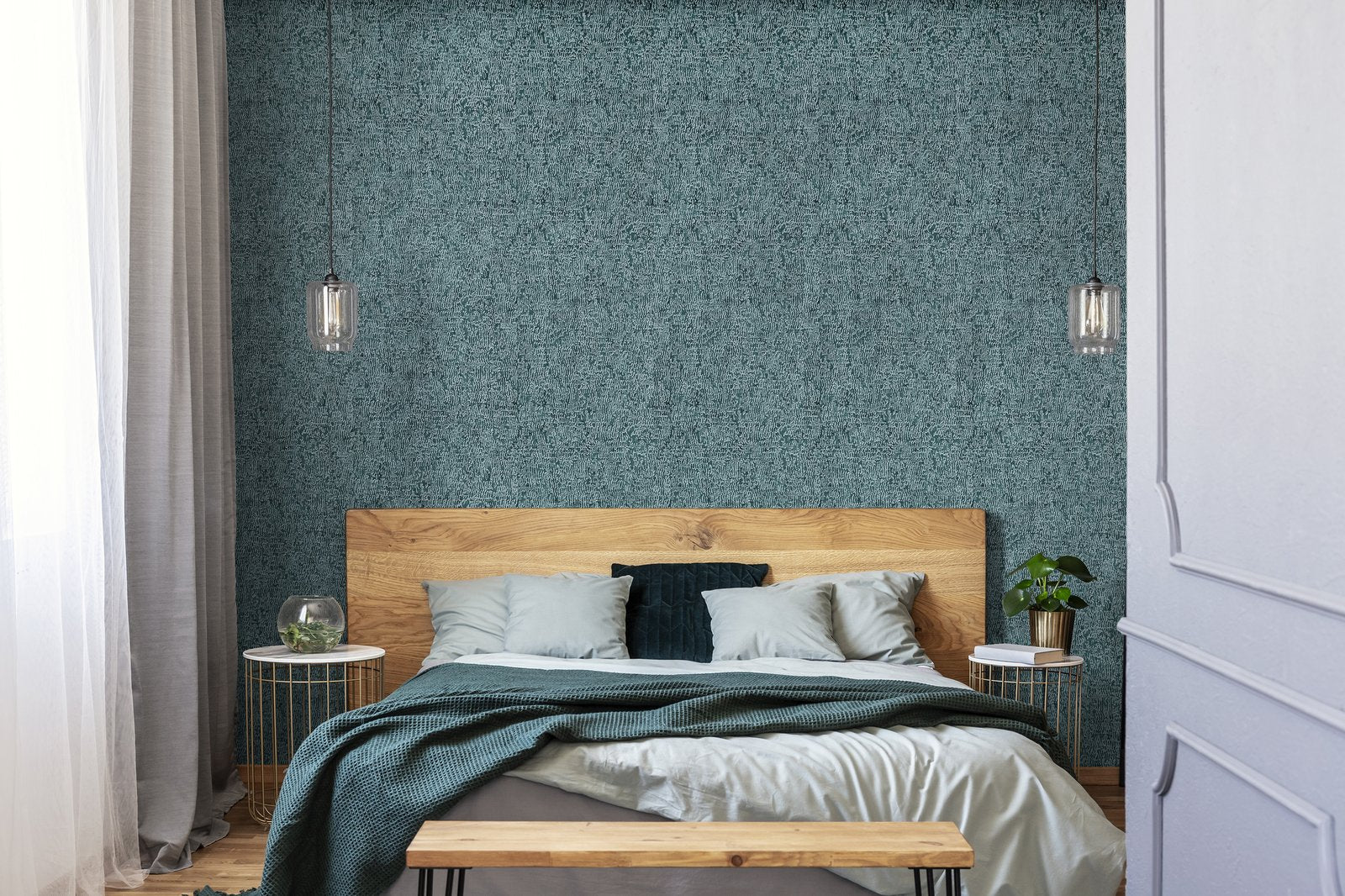 Alpine Reptile wallpaper in green color - pattern number GH81269-23 - by Galerie in the Feel collection