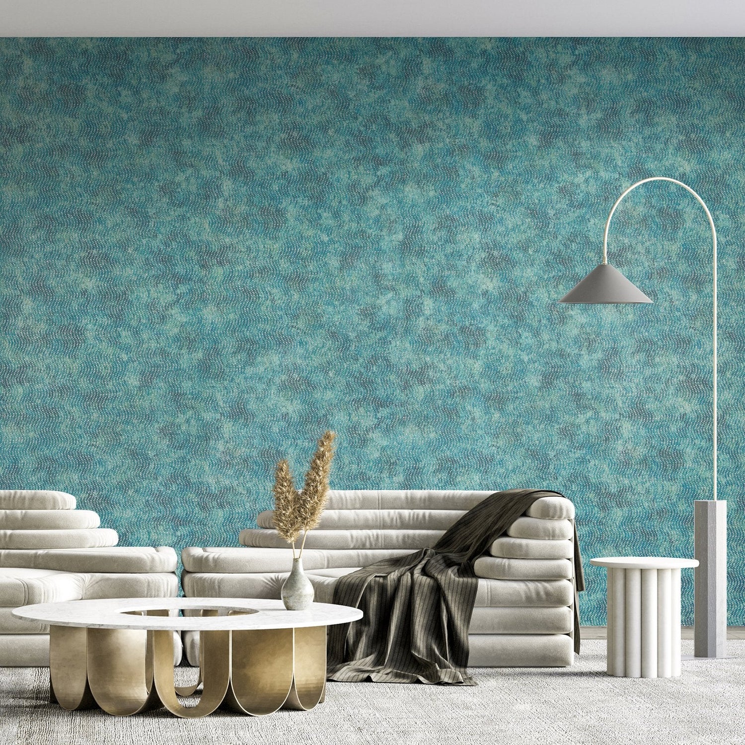Cord wallpaper in green color - pattern number GH81294-23 - by Galerie in the Precious collection