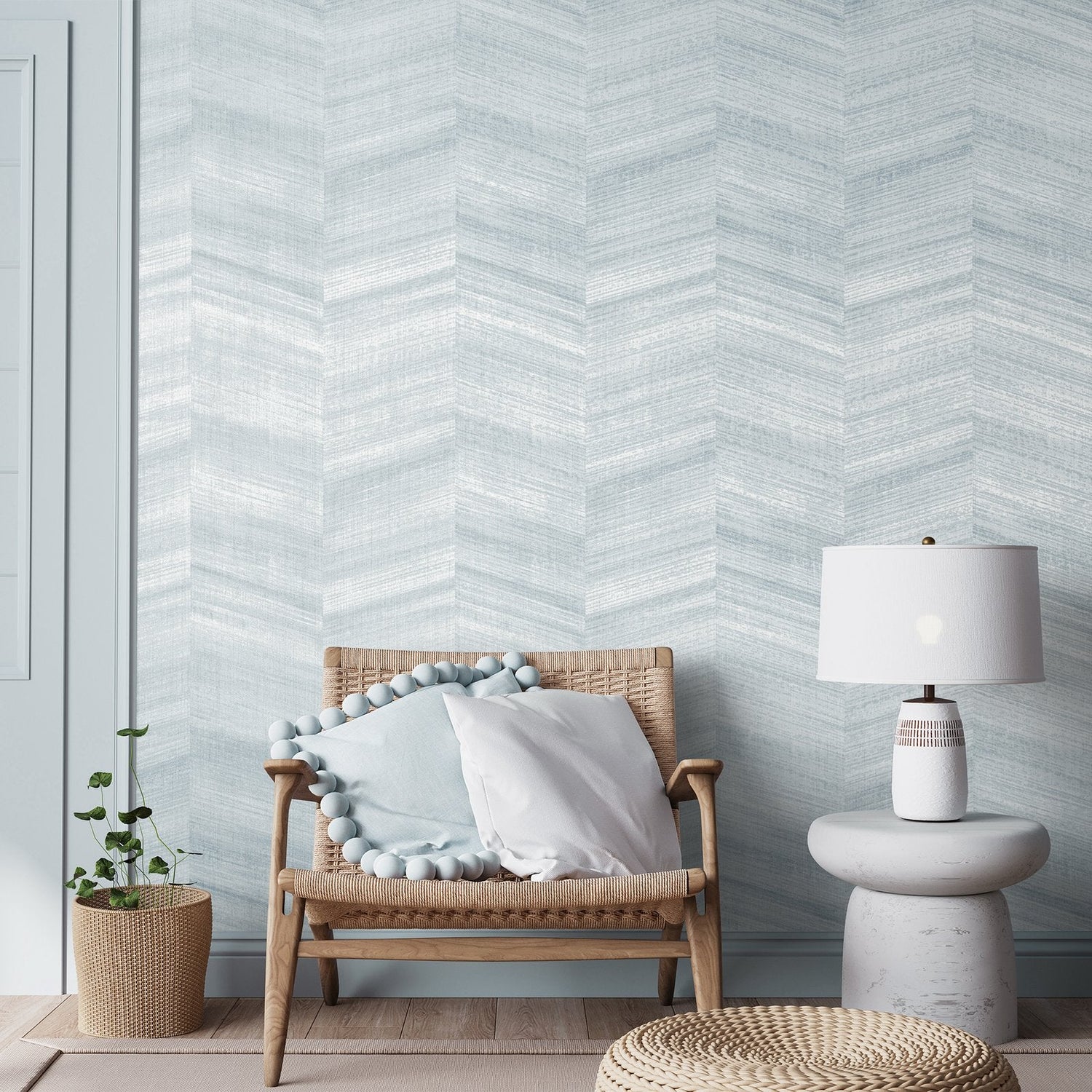 Vetro wallpaper in blue color - pattern number GH81323-23 - by Galerie in the Salt collection