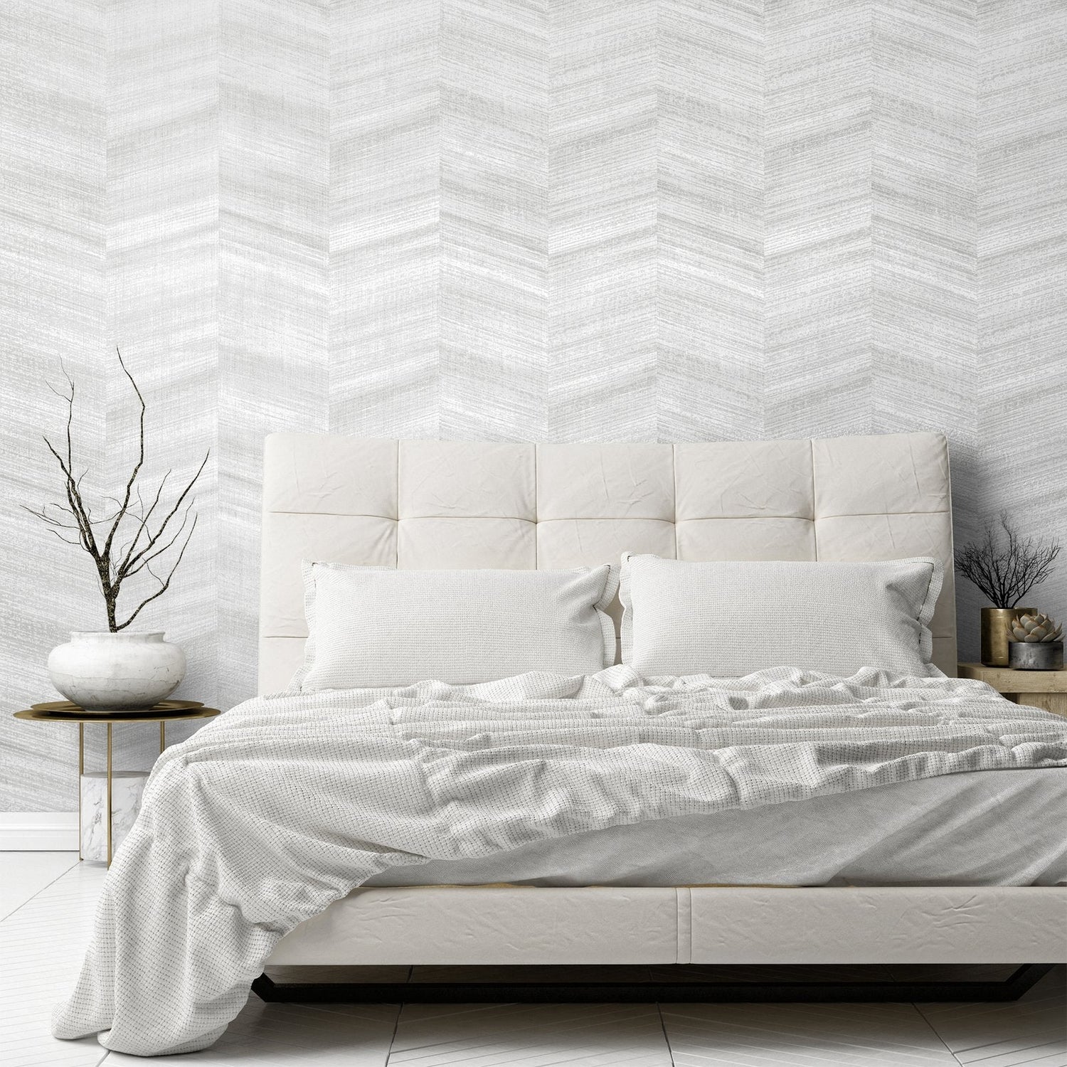 Vetro wallpaper in white color - pattern number GH81326-23 - by Galerie in the Salt collection
