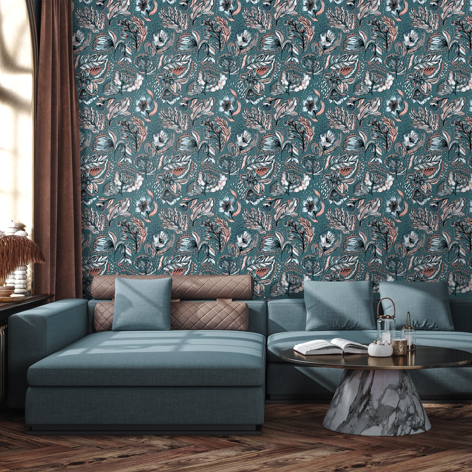 Wild Garden wallpaper in green color - pattern number GH81332-23 - by Galerie in the Pepper collection