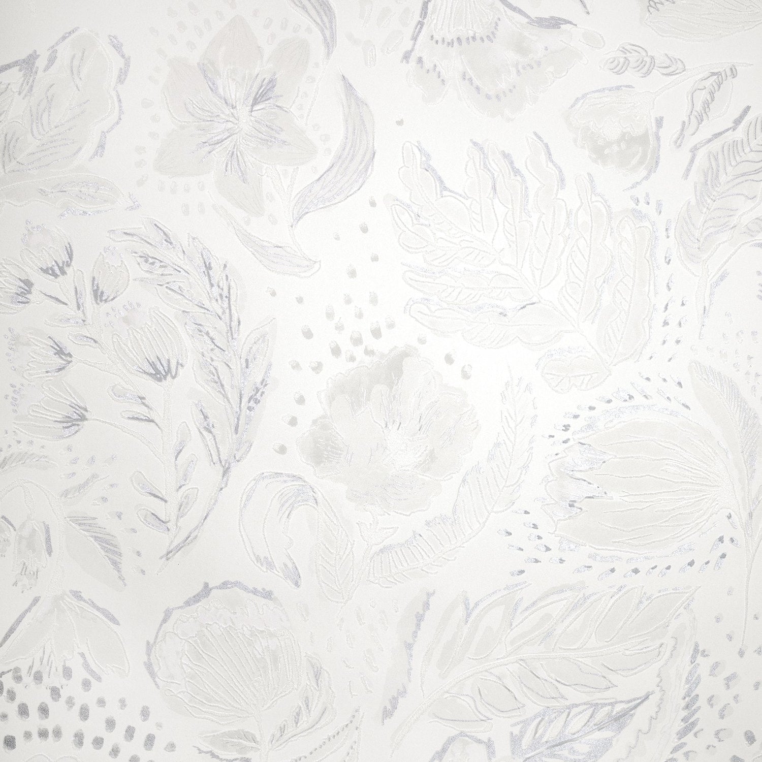 Wild Garden wallpaper in white color - pattern number GH81336-23 - by Galerie in the Pepper collection