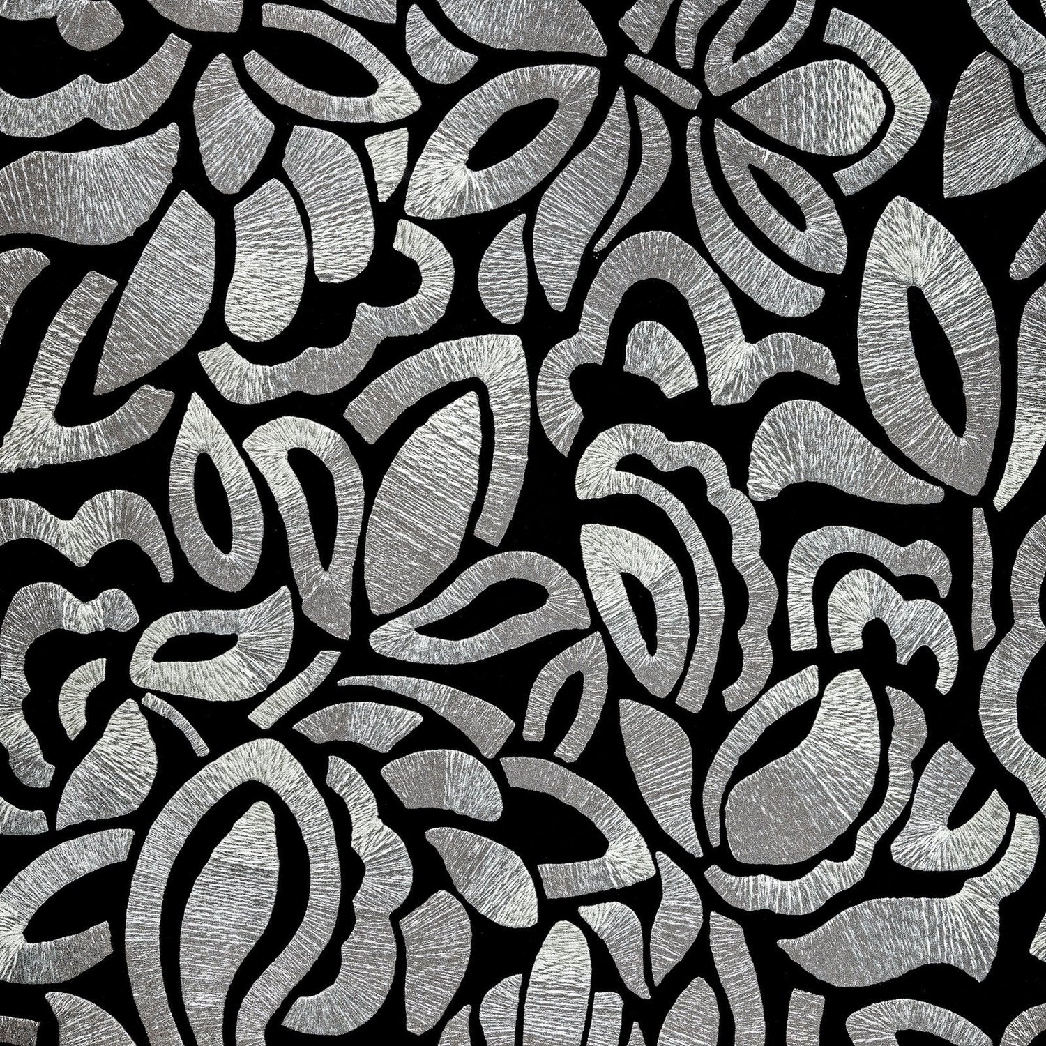 Brussels Lace wallpaper in black color - pattern number GH81338-23 - by Galerie in the Pepper collection