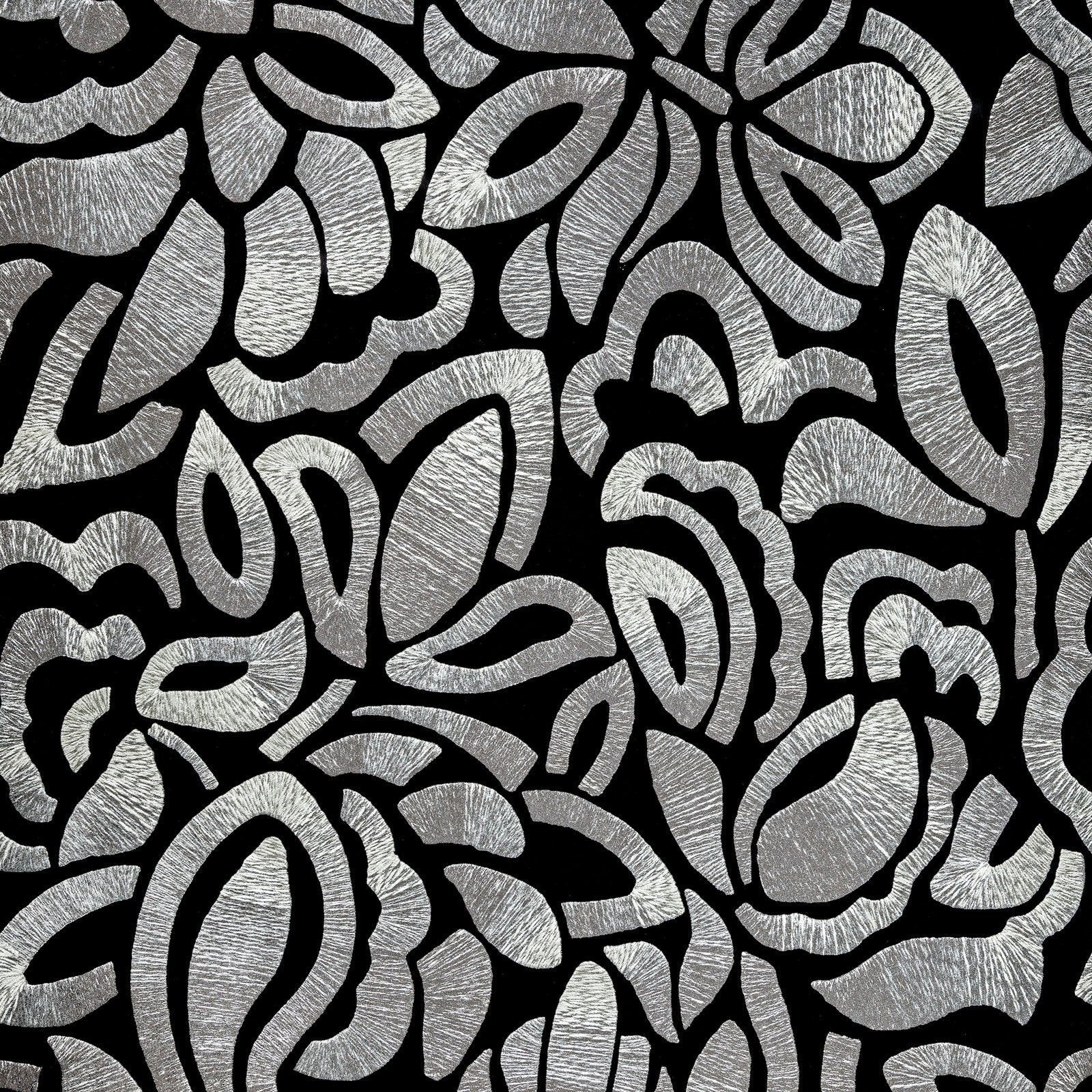 Brussels Lace wallpaper in black color - pattern number GH81338-23 - by Galerie in the Pepper collection