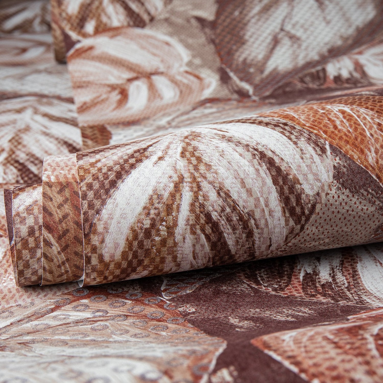 Ficus wallpaper in orange color - pattern number GH81346-23 - by Galerie in the Pepper collection