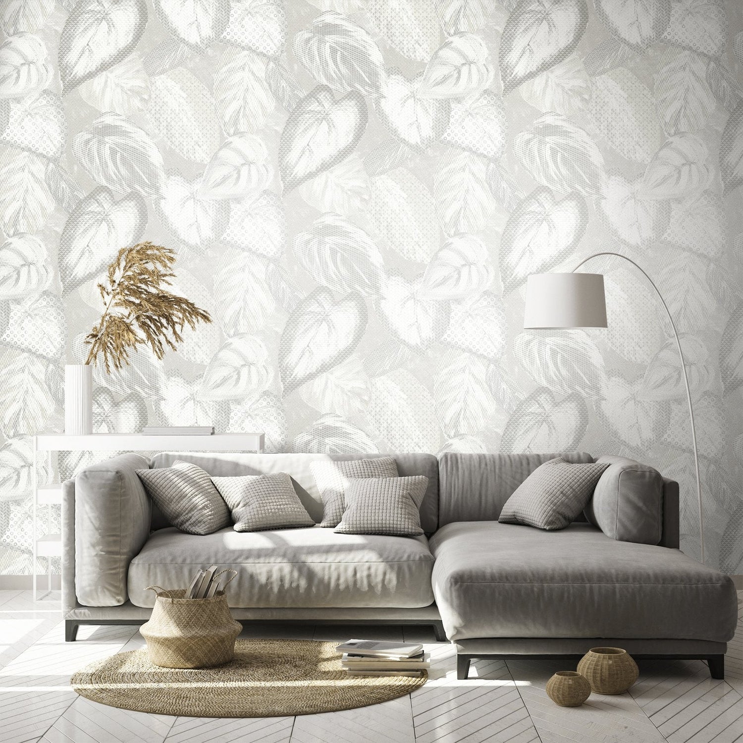 Ficus wallpaper in beige color - pattern number GH81347-23 - by Galerie in the Pepper collection