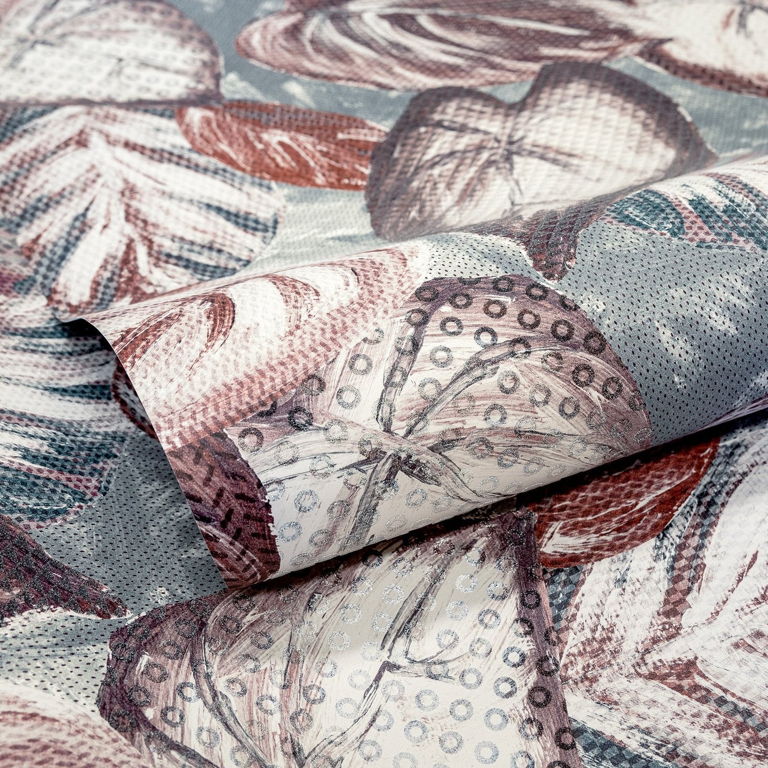 Ficus wallpaper in red color - pattern number GH81348-23 - by Galerie in the Pepper collection