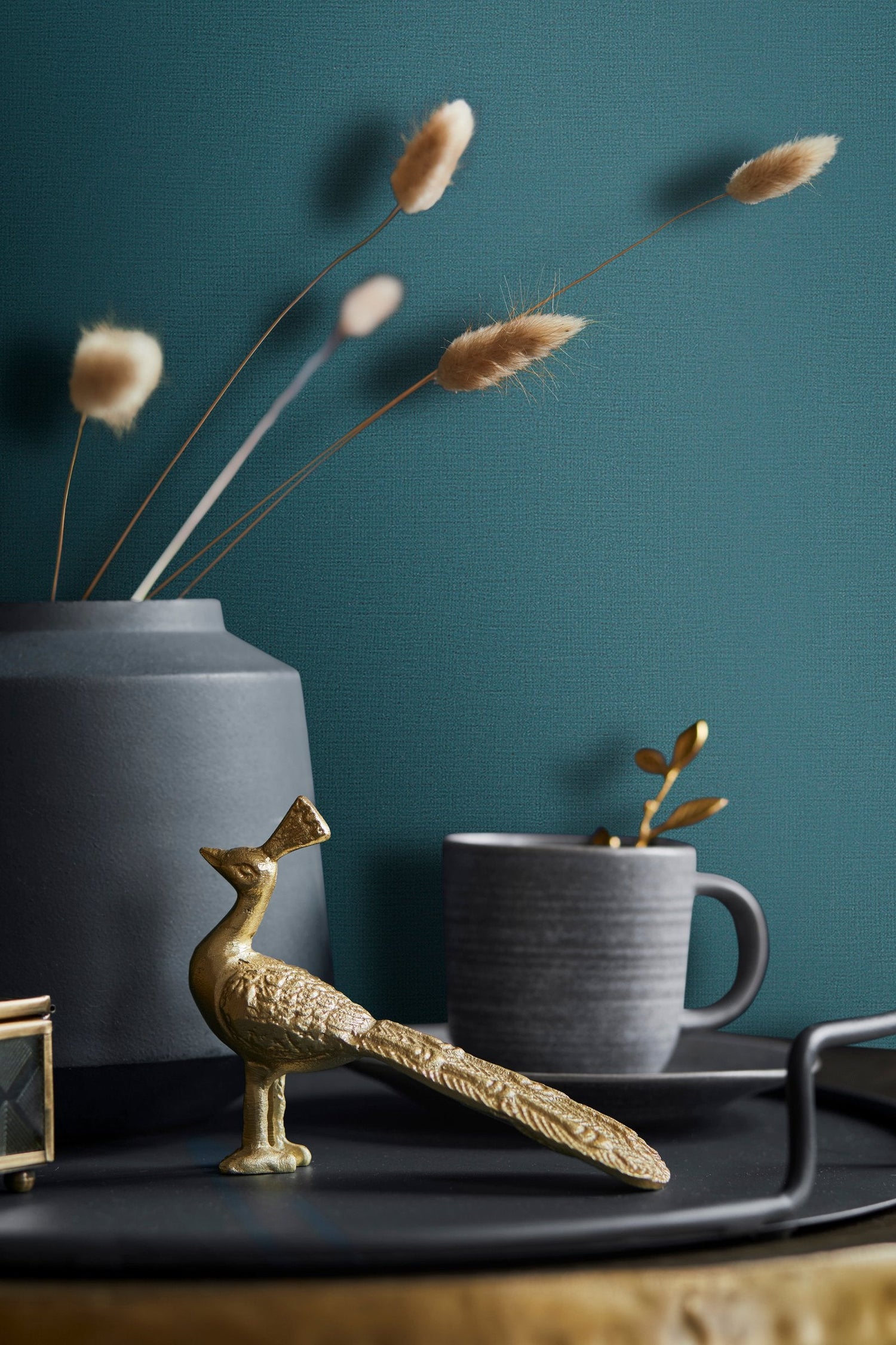 wallpaper Effect wallpaper in blue color - pattern number OL82351 - by Galerie in the The New Textures collection