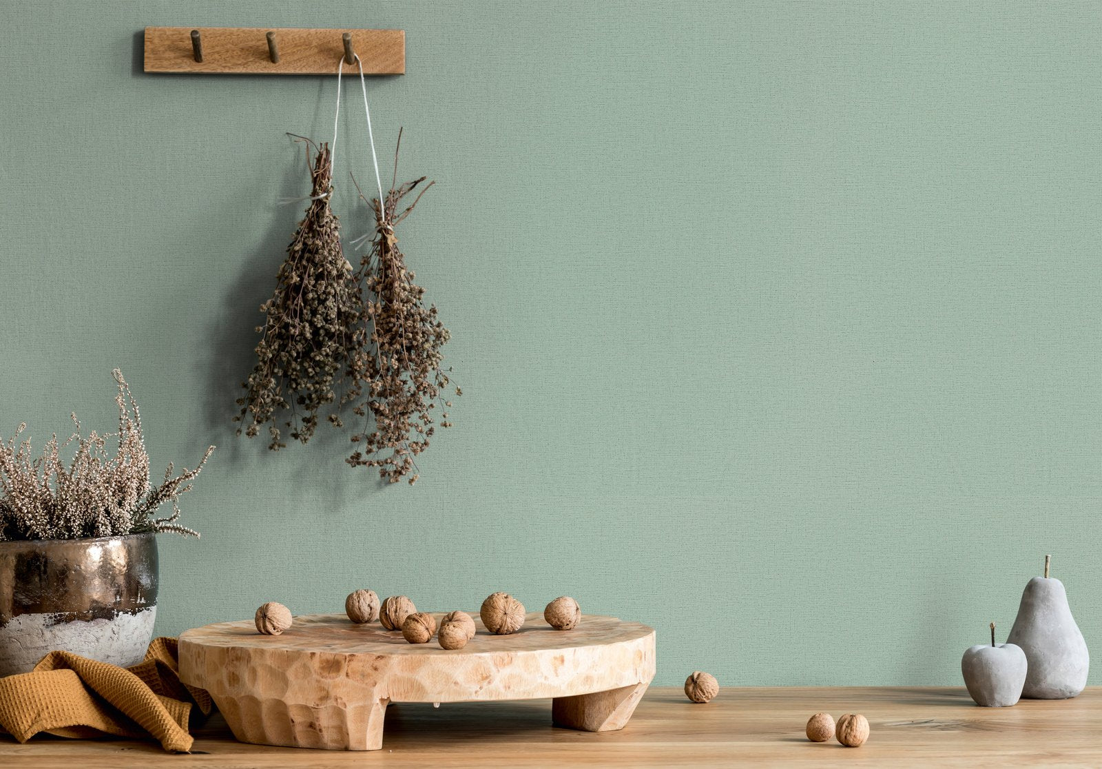 wallpaper Effect wallpaper in green color - pattern number 82355 - by Galerie in the The New Textures collection
