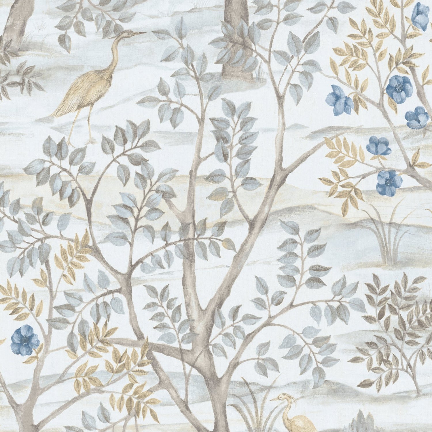 Albero Garden Wallpaper in Blue color - pattern number 8316 - by Galerie in the Blooming Garden collection
