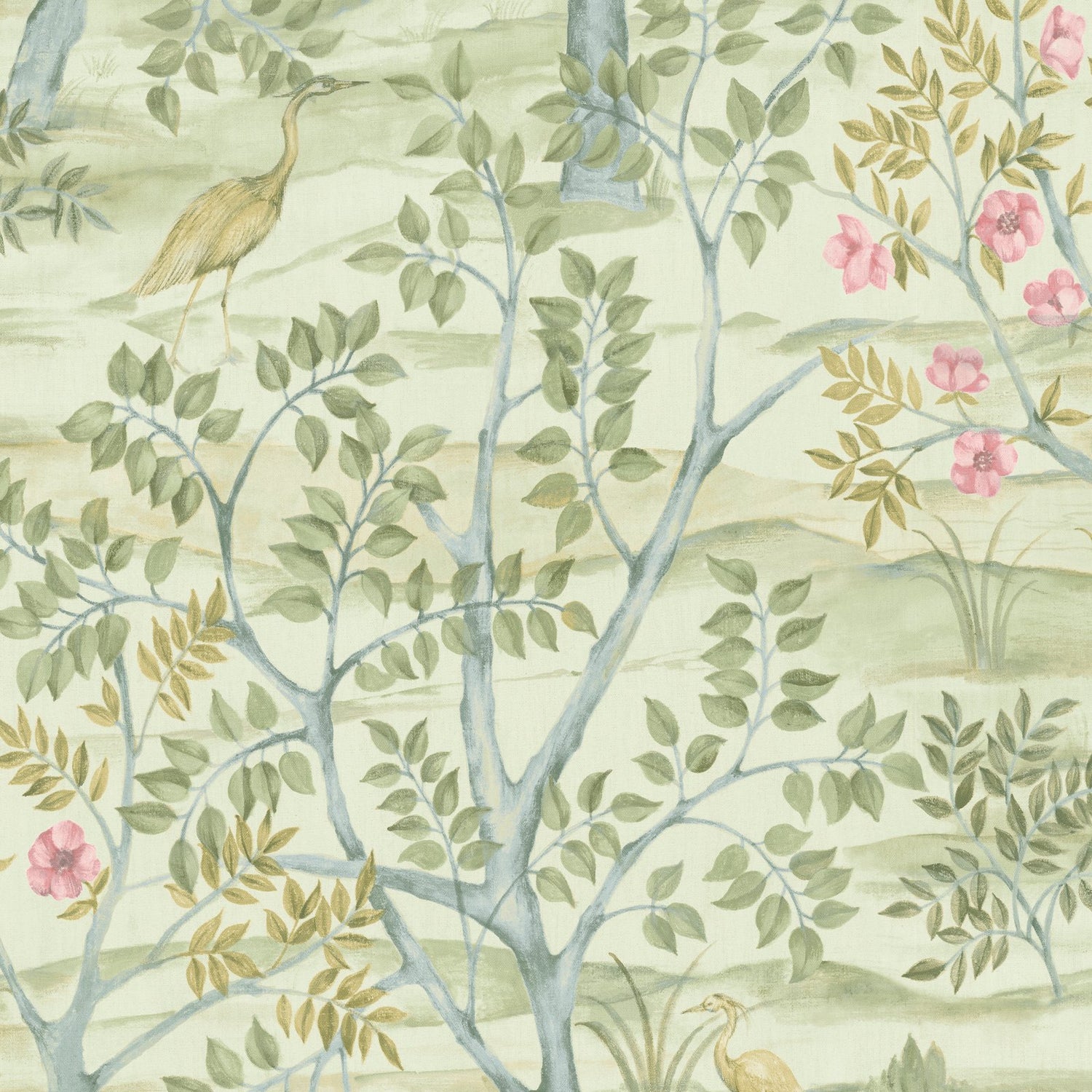 Albero Garden Wallpaper in Green color - pattern number 8317 - by Galerie in the Blooming Garden collection