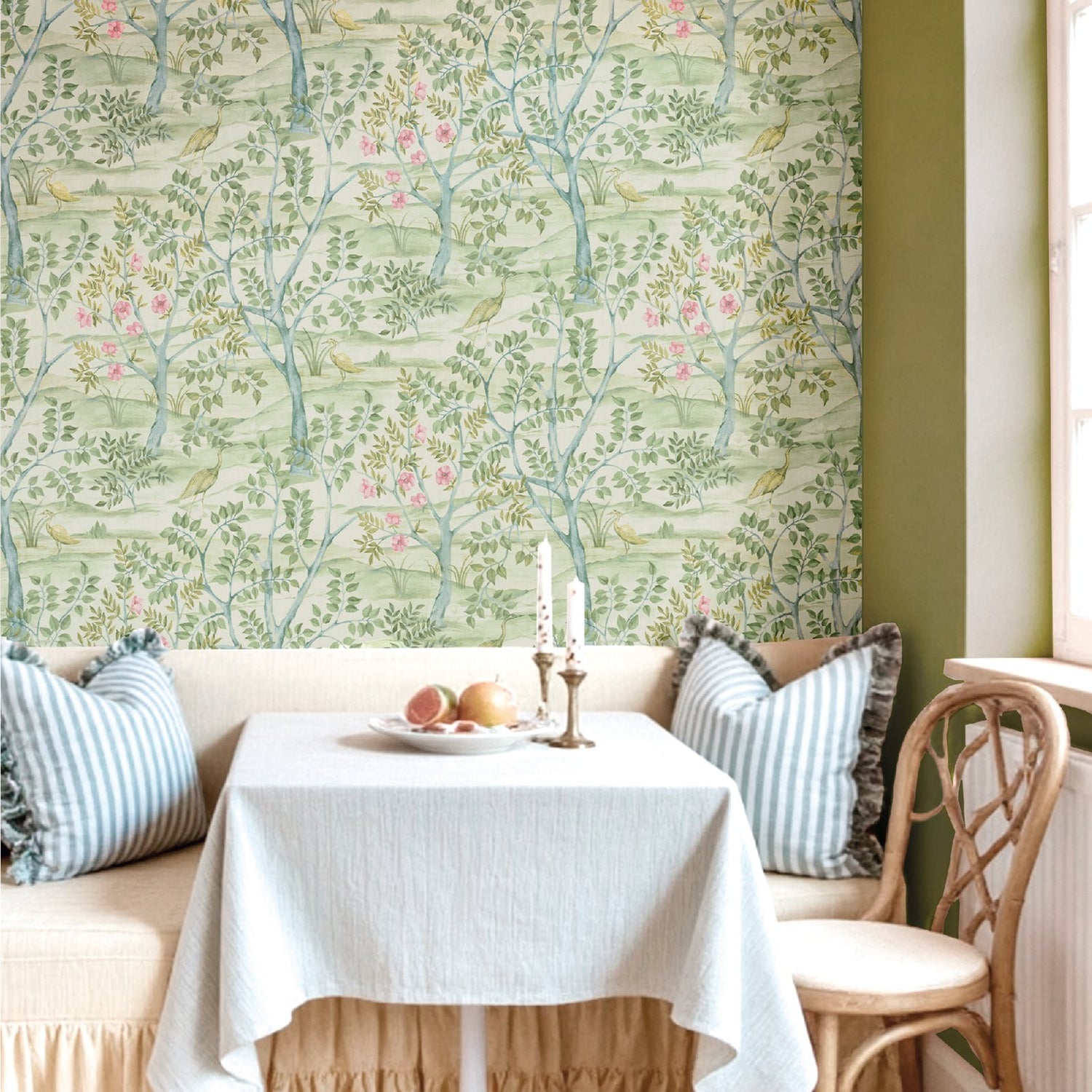 Albero Garden Wallpaper in Green color - pattern number 8317 - by Galerie in the Blooming Garden collection