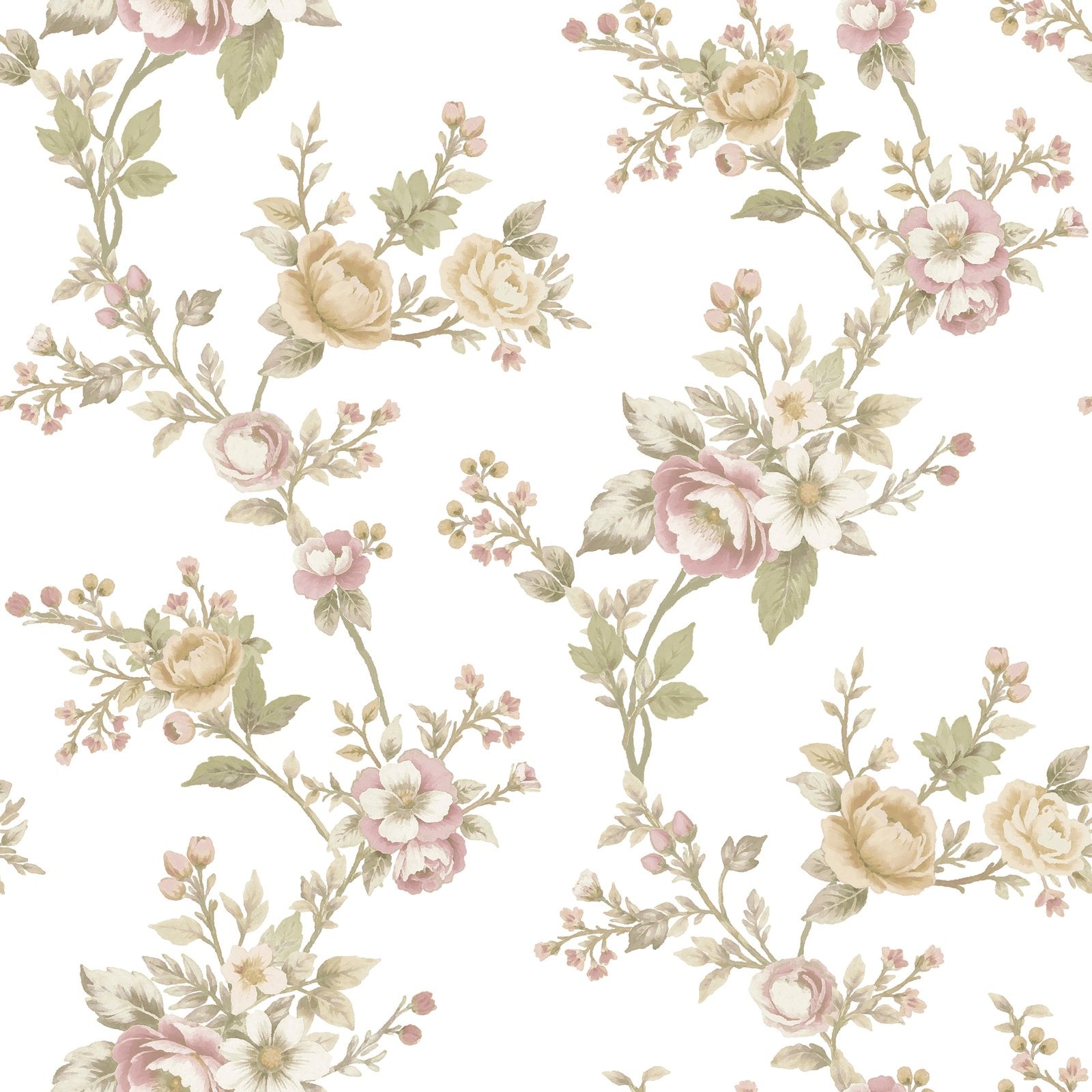 Soffio Garden Wallpaper in Beige color - pattern number 8325 - by Galerie in the Blooming Garden collection
