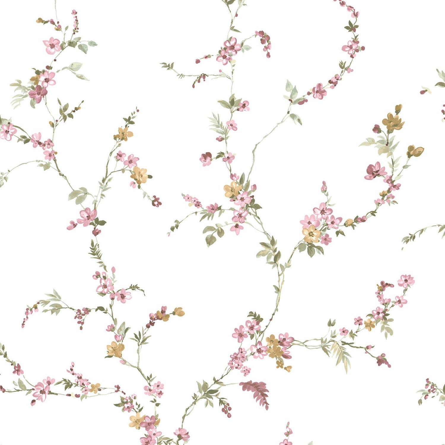 Fiorellino Edra Wallpaper in Pink color - pattern number 8335 - by Galerie in the Blooming Garden collection