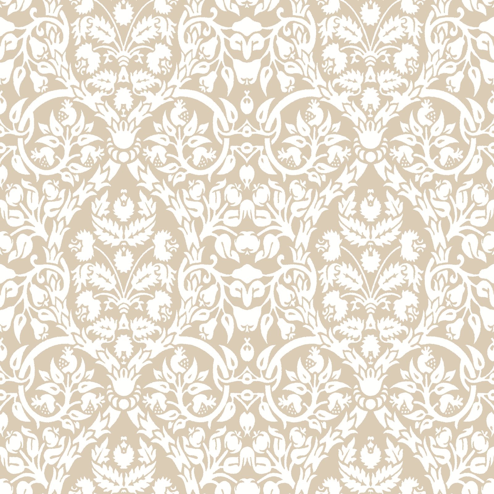 Damasco Garden Wallpaper in Beige color - pattern number 8346 - by Galerie in the Blooming Garden collection